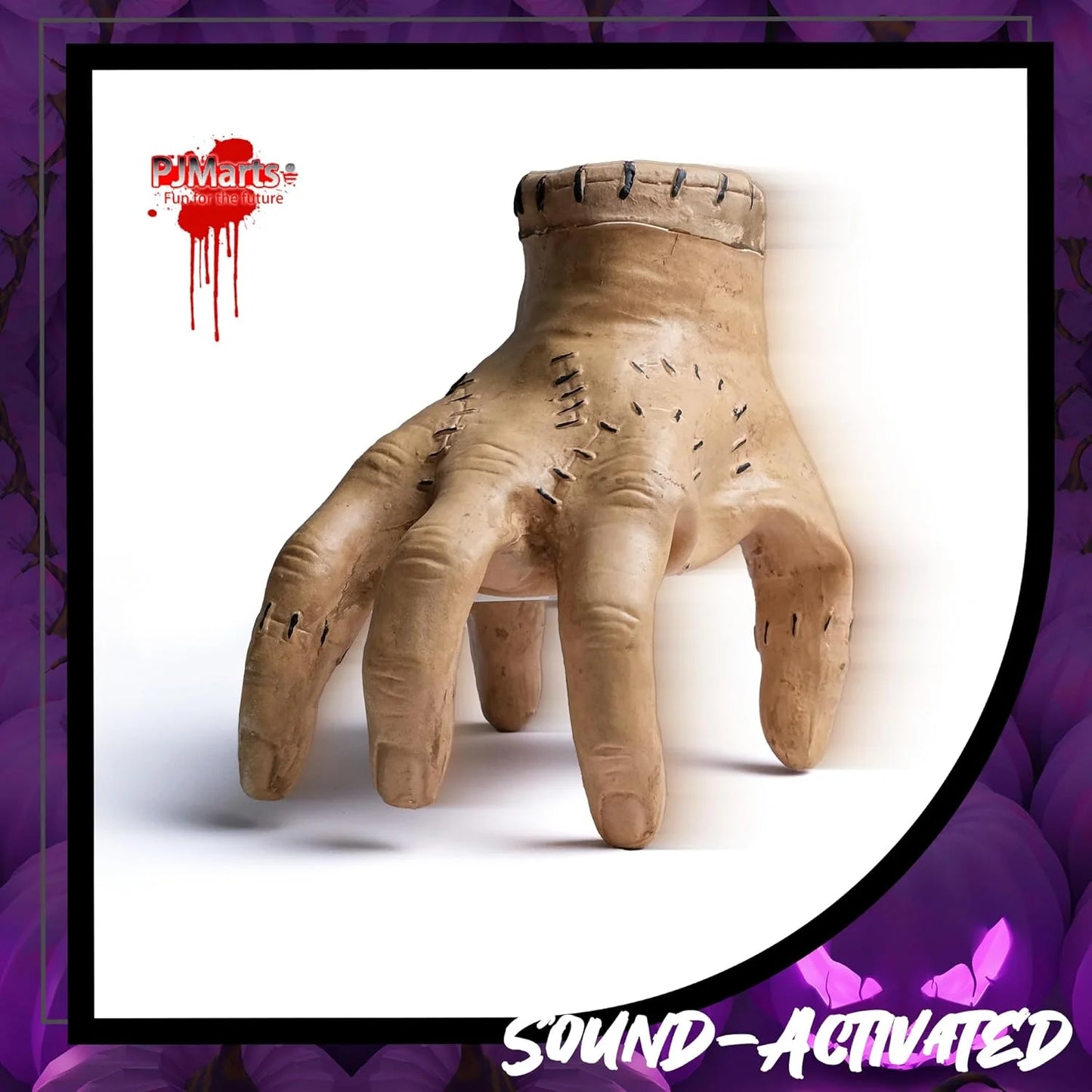 Mano Animatrónica con Sensor de Sonido – Decoración de Halloween con Movimiento y Luz