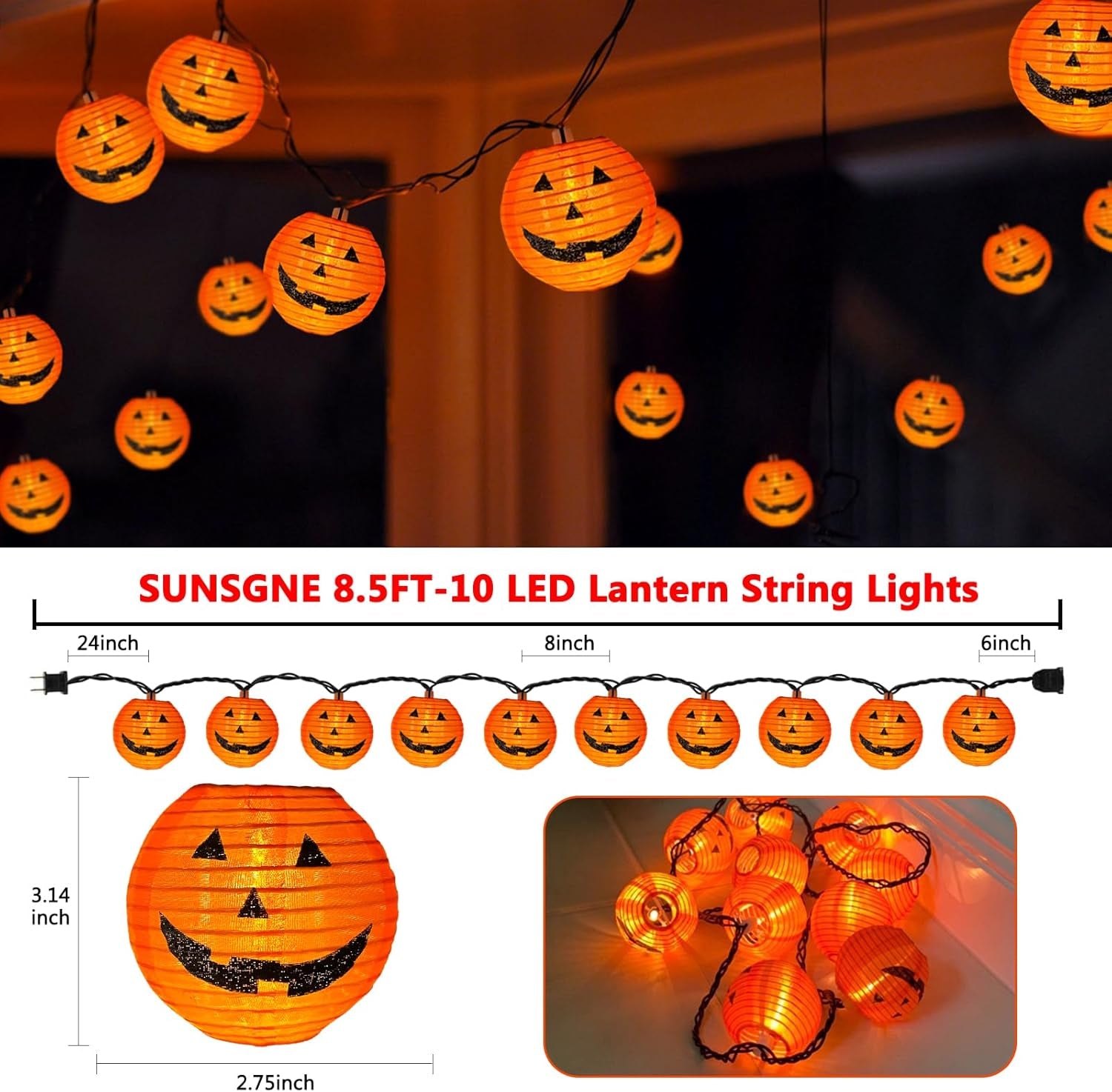 Set de 3 Cubos de Dulces de Halloween con Luz LED – Calabazas Luminosas para Niños