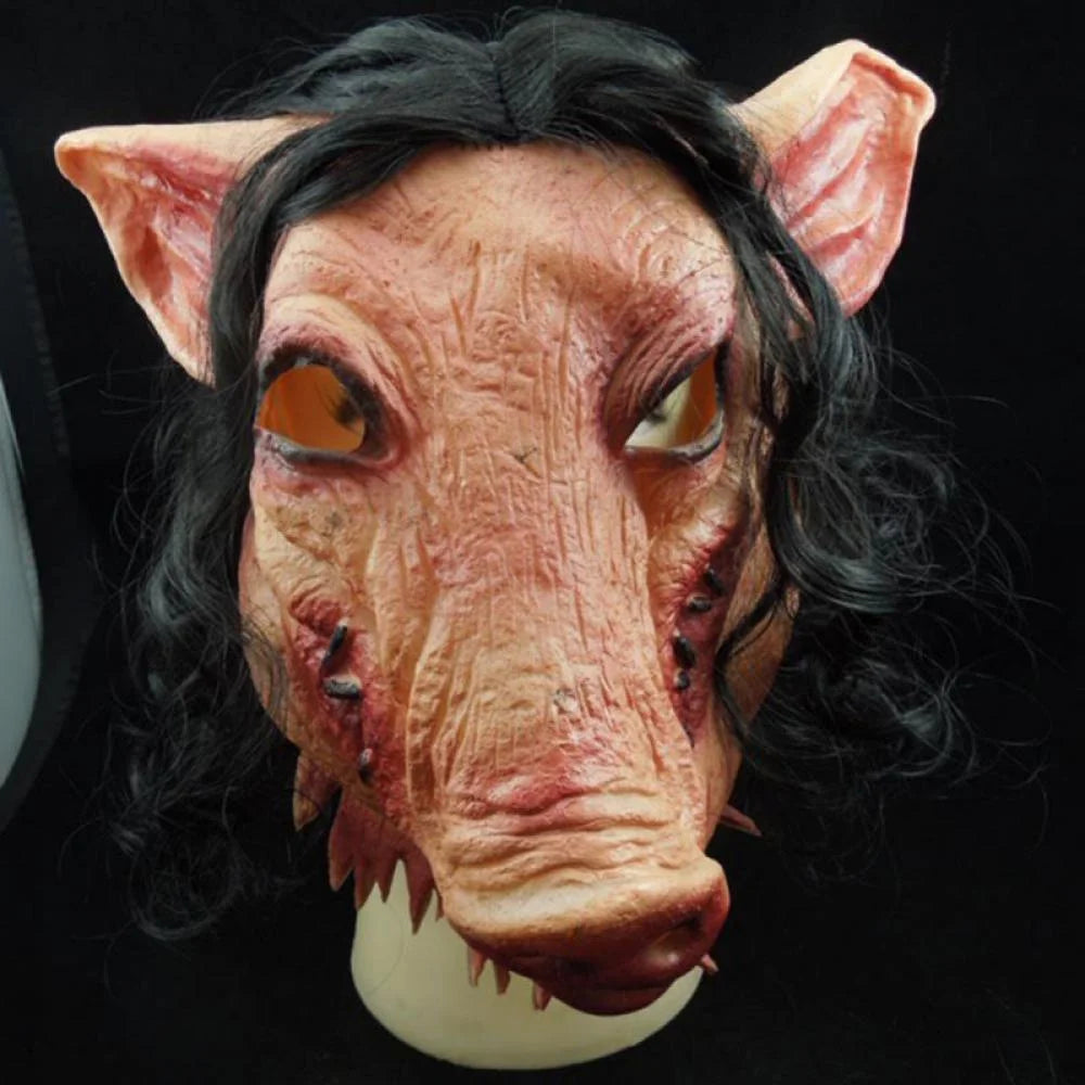 Máscara de Cerdo Sangriento – Látex Realista de Terror para Halloween o Cosplay
