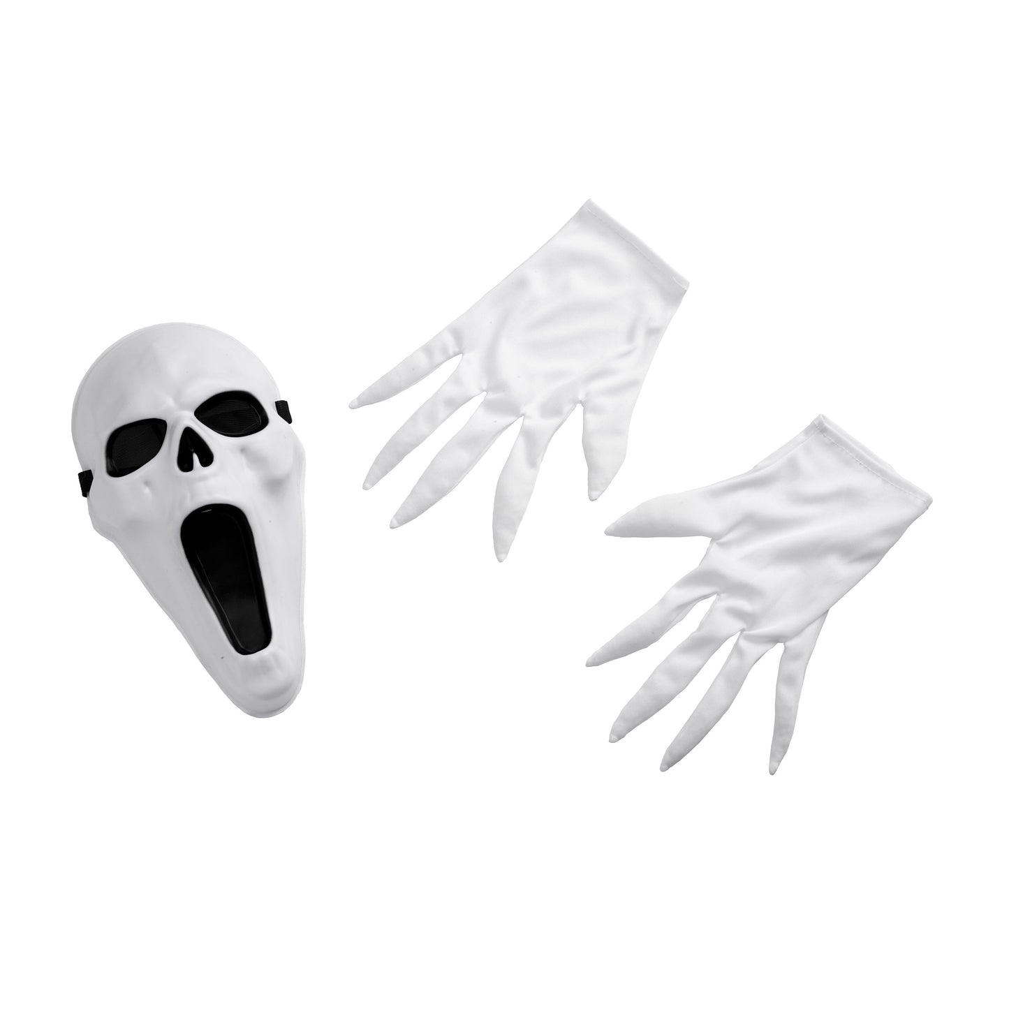 Disfraz de Fantasma Banshee para Niños – Túnica Blanca con Capucha y Manto Aterrador
