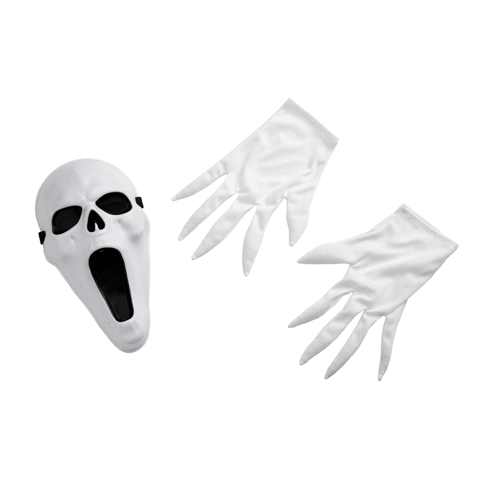 Disfraz de Fantasma Banshee para Niños – Túnica Blanca con Capucha y Manto Aterrador