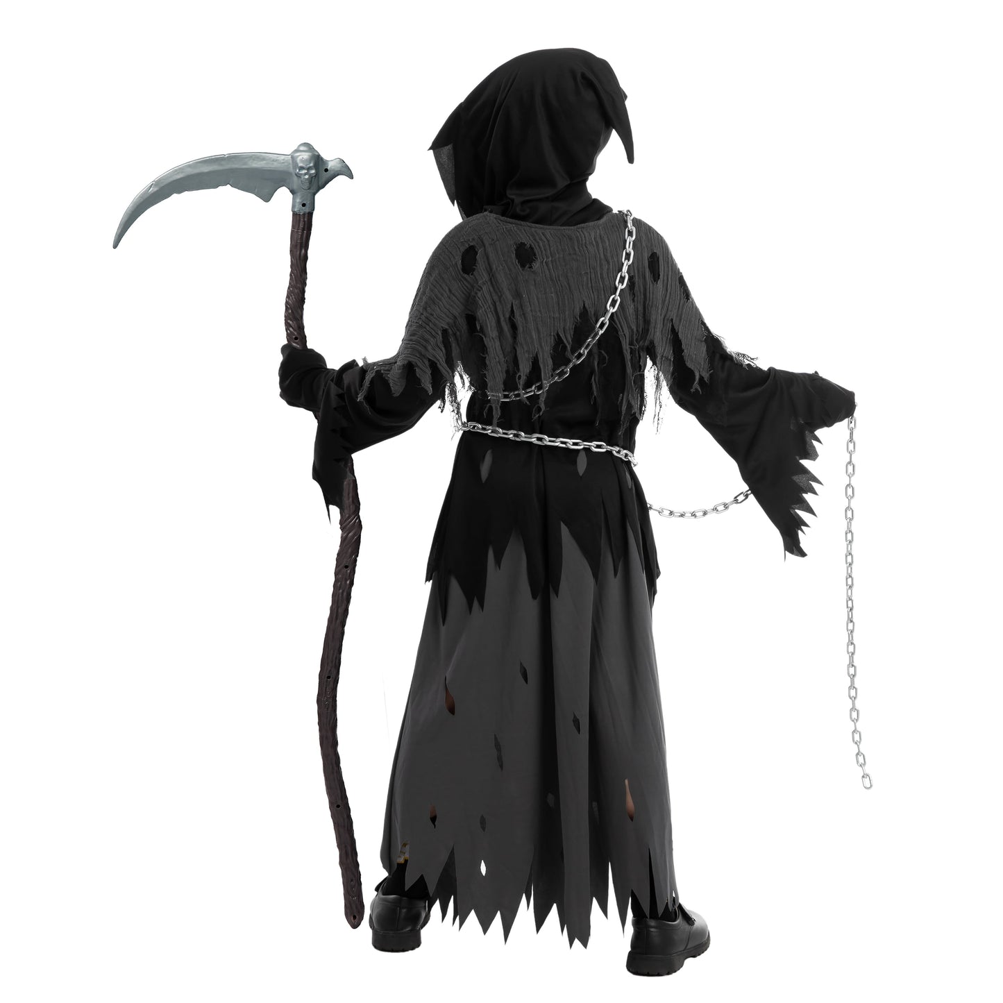 Disfraz de Niño Segador con Ojos Brillantes / Grim Reaper Costume – Halloween para Niños