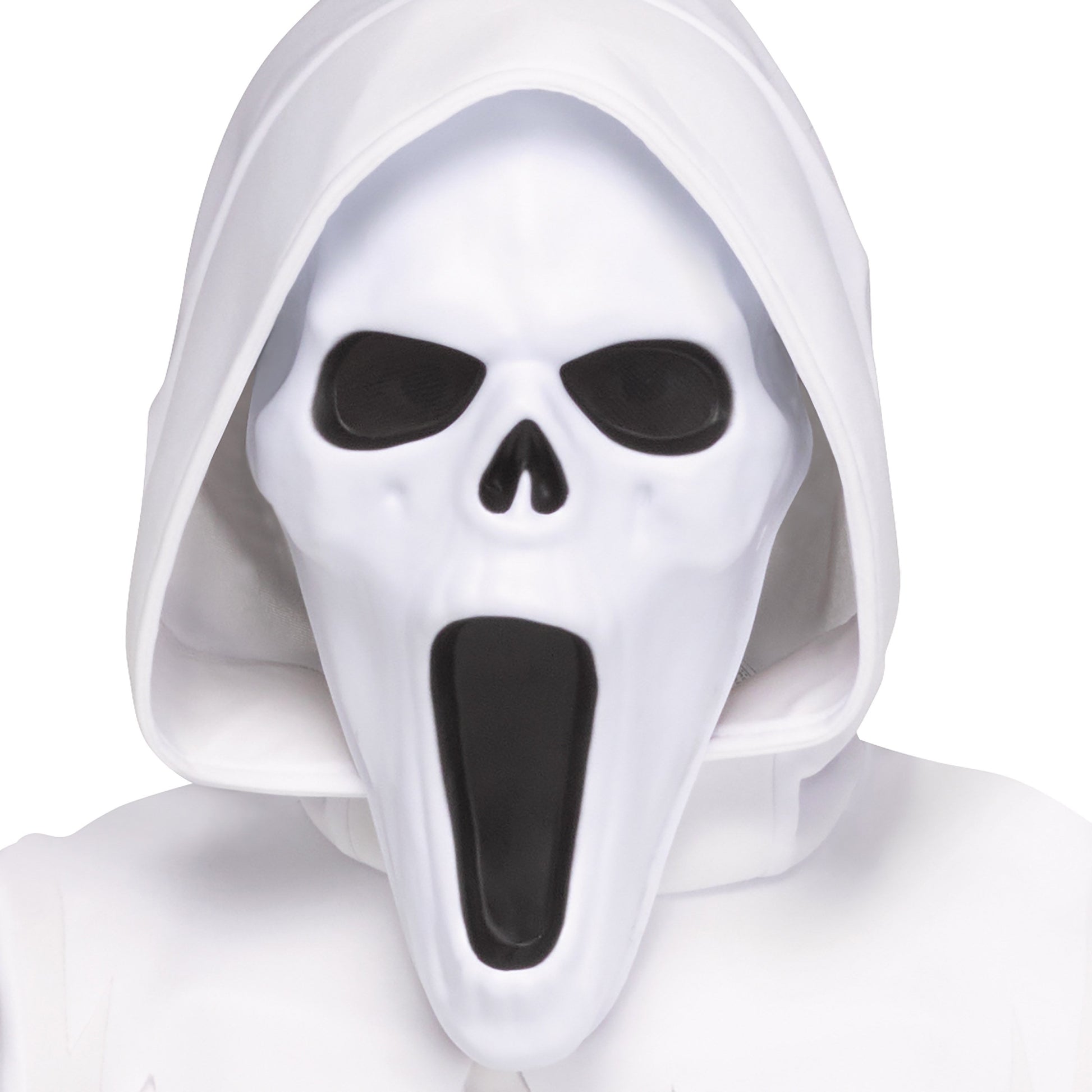 Disfraz de Fantasma Banshee para Niños – Túnica Blanca con Capucha y Manto Aterrador