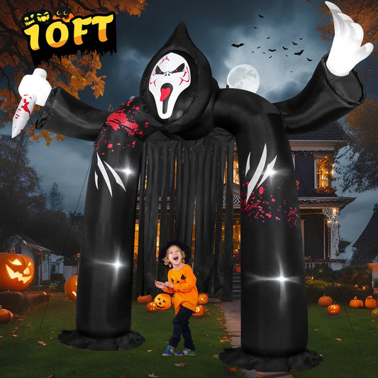 Arco Inflable Castillo Fantasma 10FT – Decoración de Halloween 👻🎃