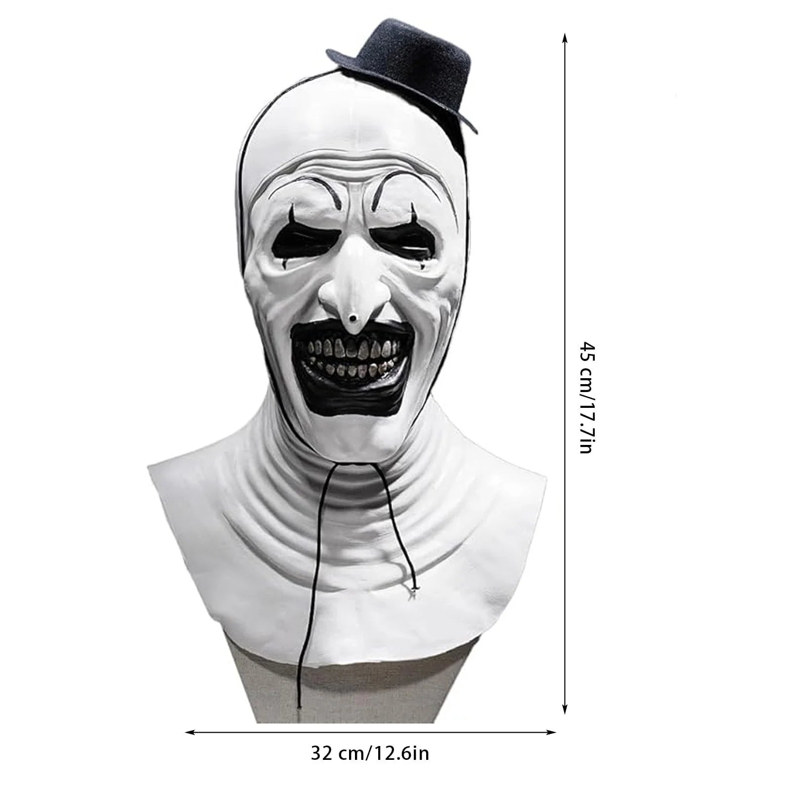 Máscara Realista de Terrifier “Art the Clown” – El Payaso Asesino del Terror Moderno
