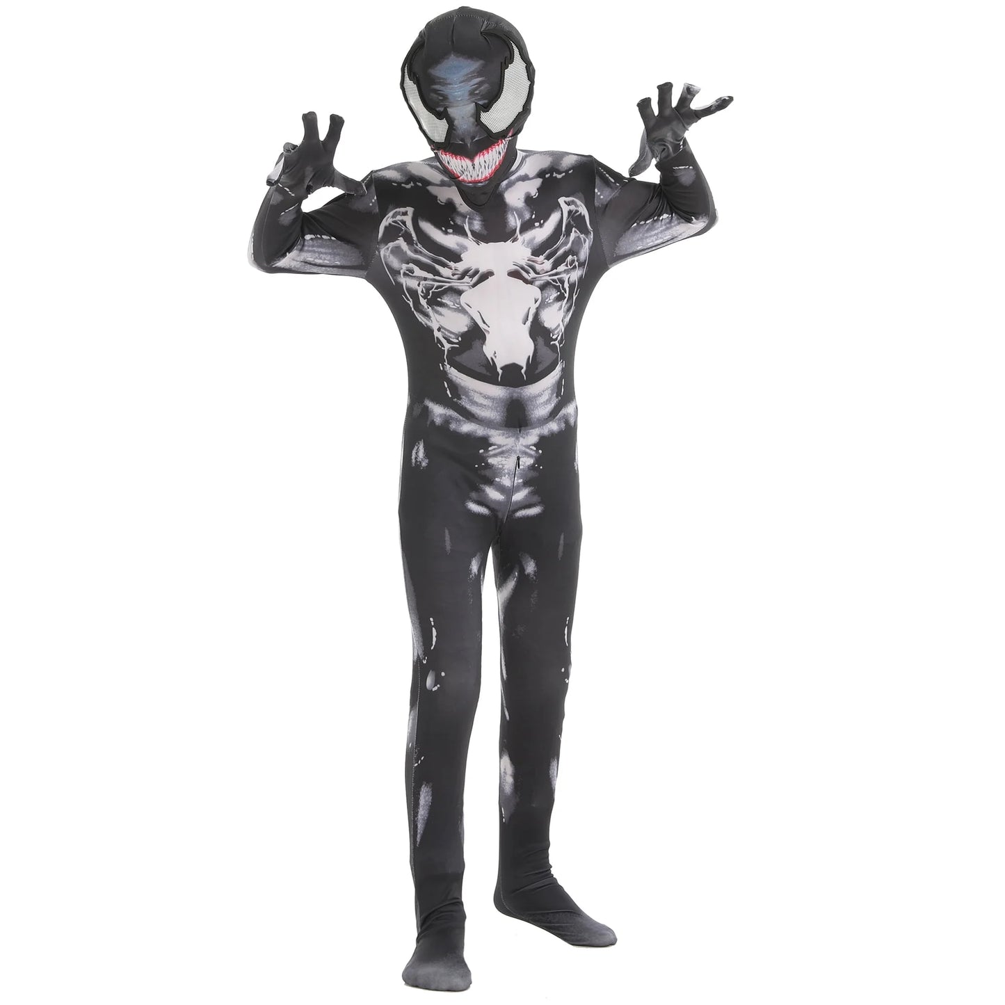 Disfraz Infantil de Venom – Traje Completo de Superhéroe con Diseño 3D