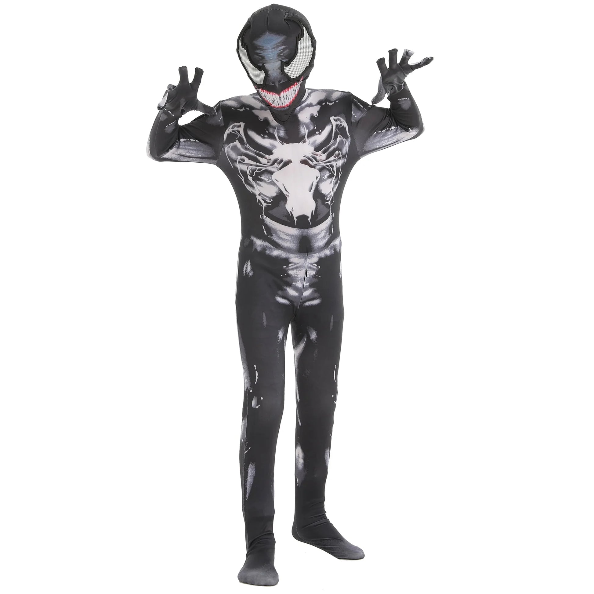 Disfraz Infantil de Venom – Traje Completo de Superhéroe con Diseño 3D