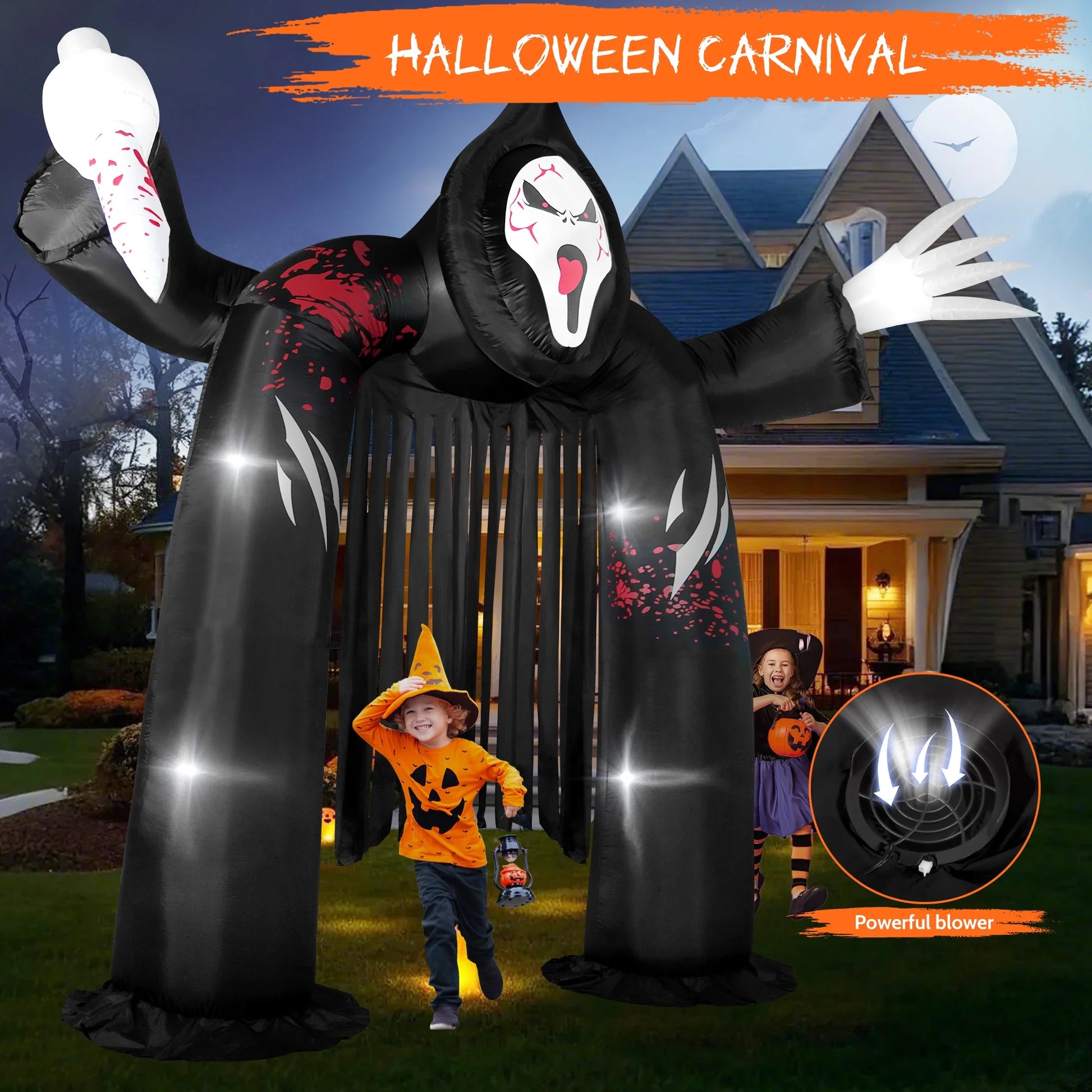 Arco Inflable Castillo Fantasma 10FT – Decoración de Halloween 👻🎃