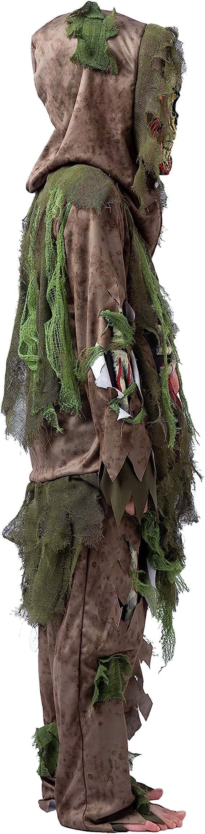 Disfraz de Esqueleto Zombi Pantanoso – Traje de Halloween para Niño con Detalles Realistas y Máscara Completa