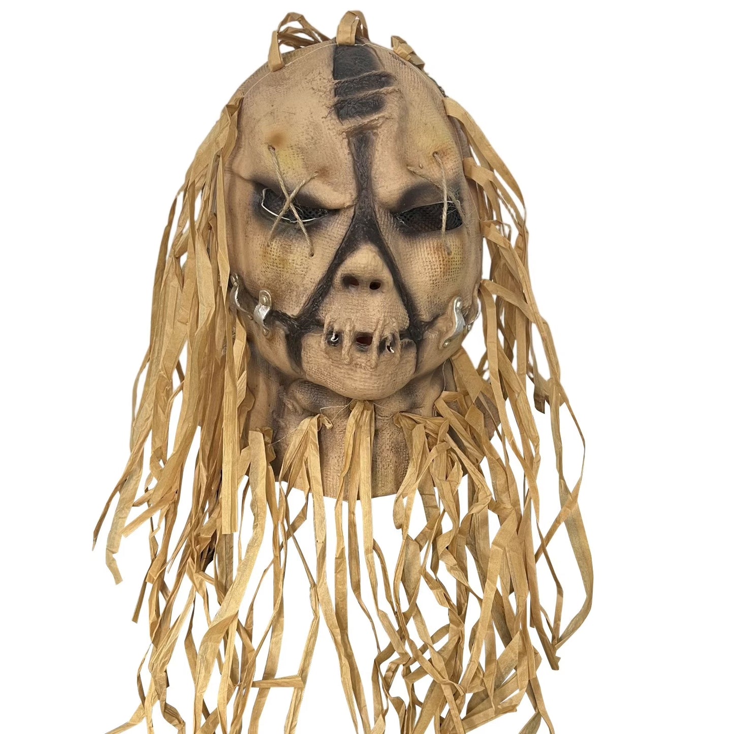 Máscara de Espantapájaros Terrorífico – Látex Completo con Cuerda y Detalles Realistas para Halloween