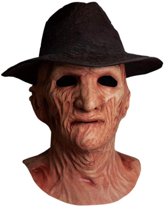 Máscara de Freddy Krueger Deluxe – Látex Realista con Sombrero Fedora