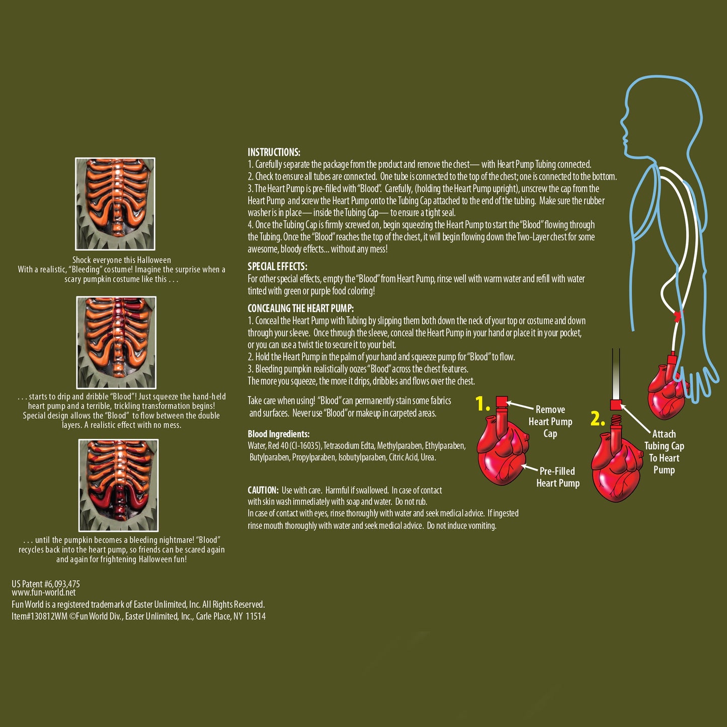 Disfraz Infantil Calabaza Sangrante – Traje Completo de Terror para Halloween con Máscara y Capa