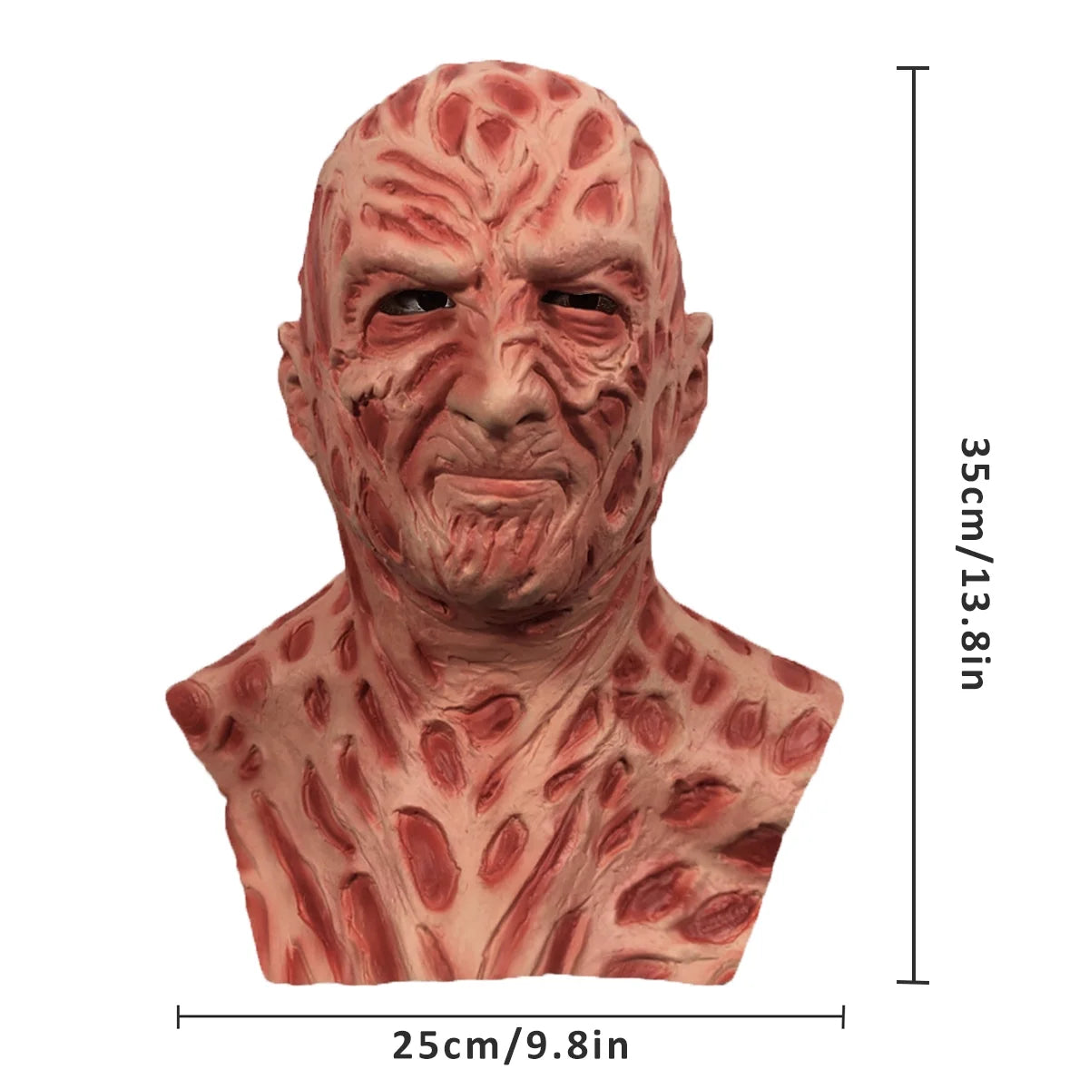 Máscara Freddy Krueger – Látex Completo Realista de Terror