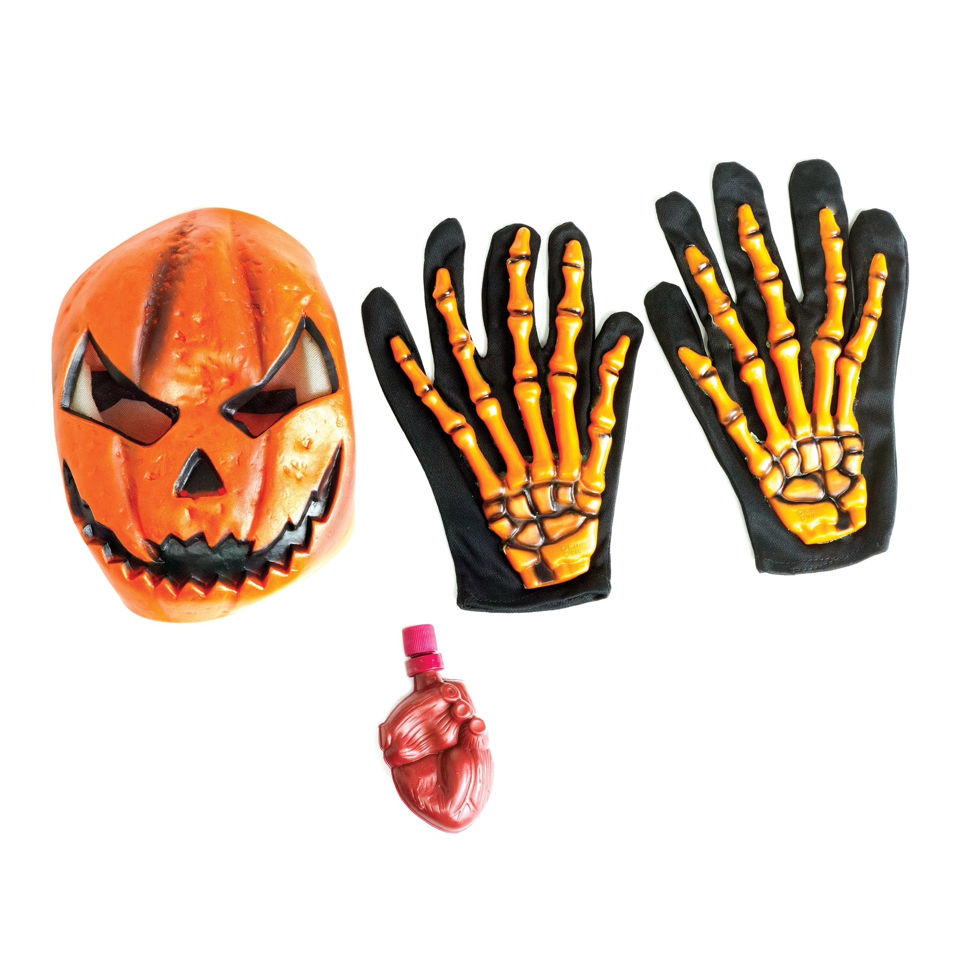 Disfraz Infantil Calabaza Sangrante – Traje Completo de Terror para Halloween con Máscara y Capa
