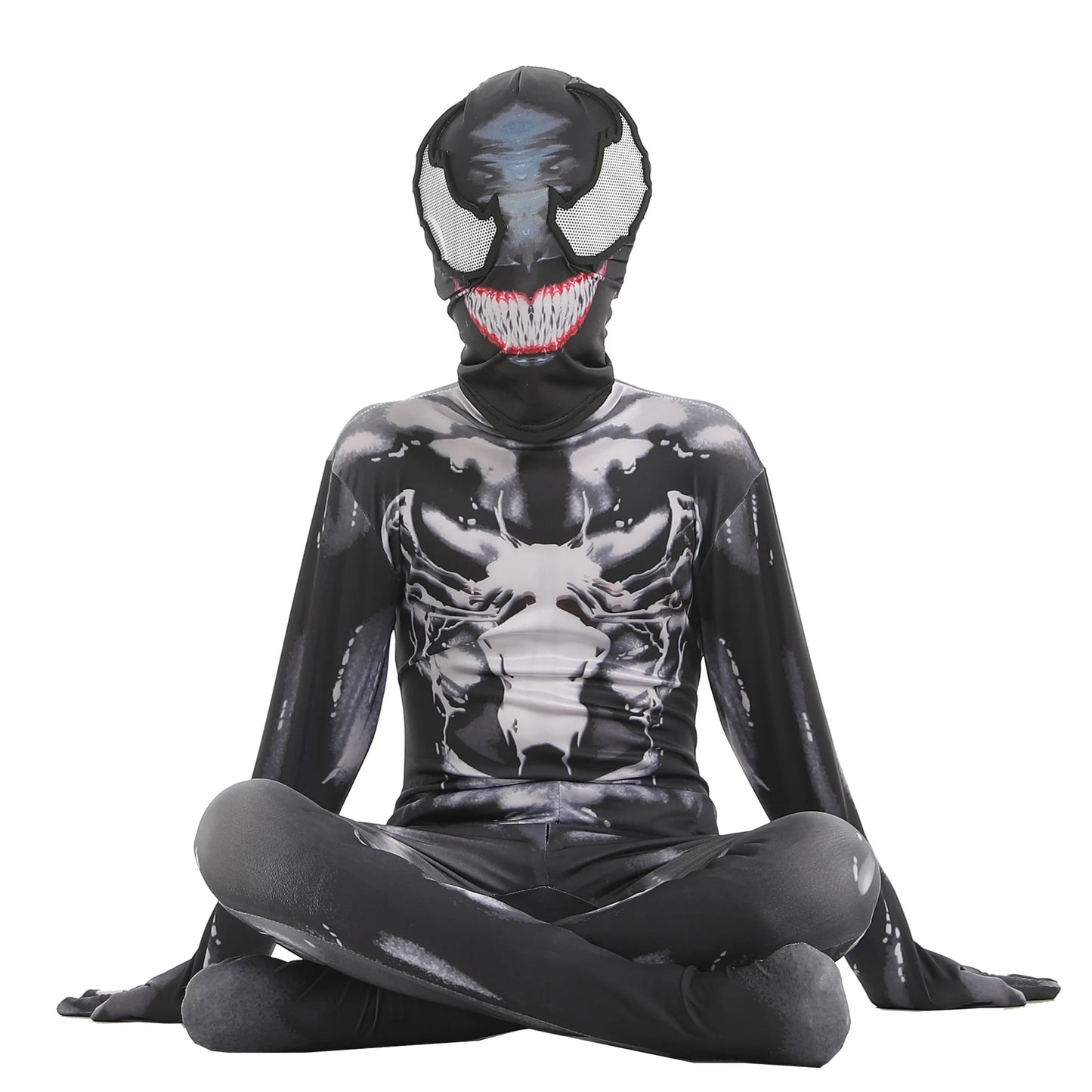 Disfraz Infantil de Venom – Traje Completo de Superhéroe con Diseño 3D