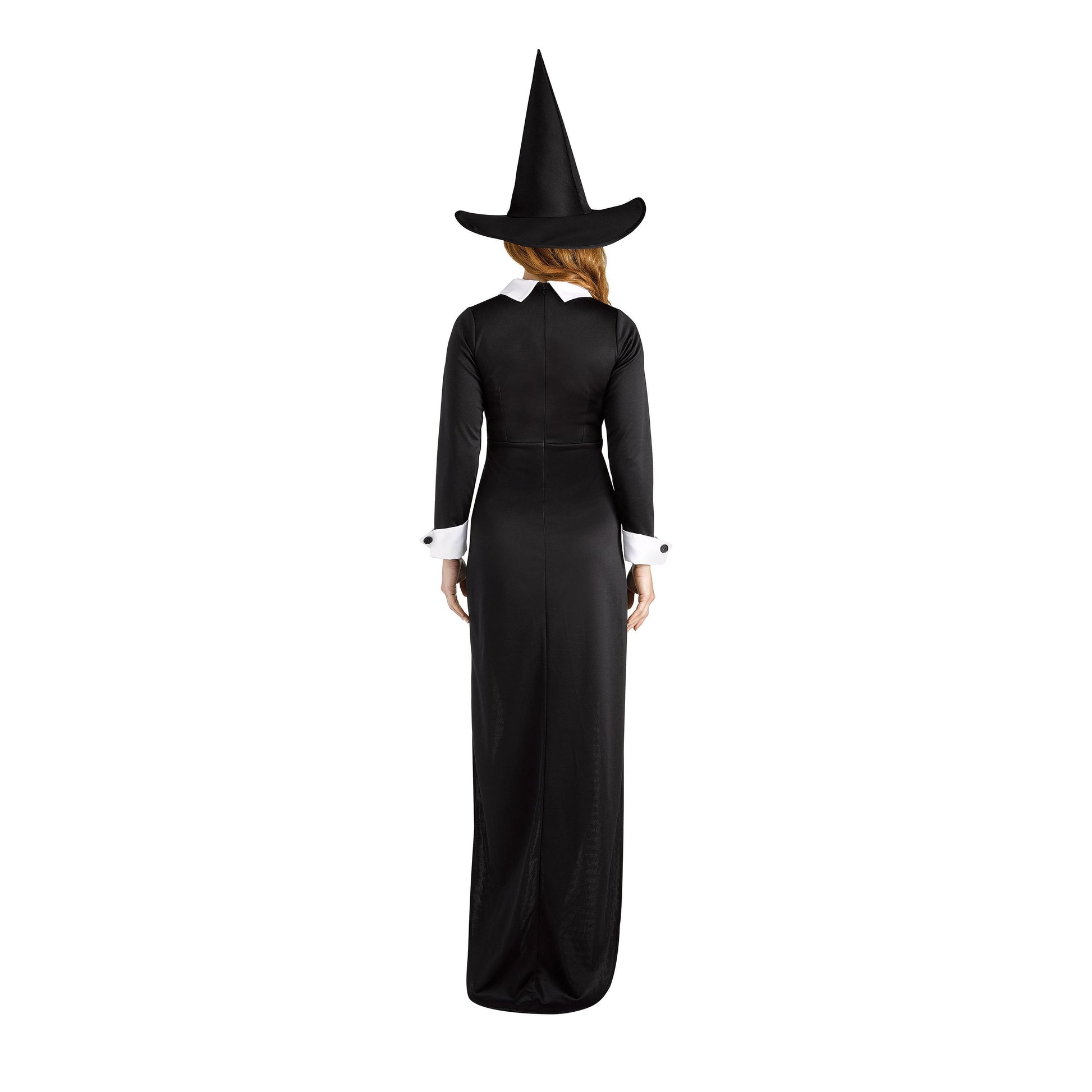 Disfraz de Bruja del Aquelarre – Traje Elegante de Halloween para Mujer con Sombrero
