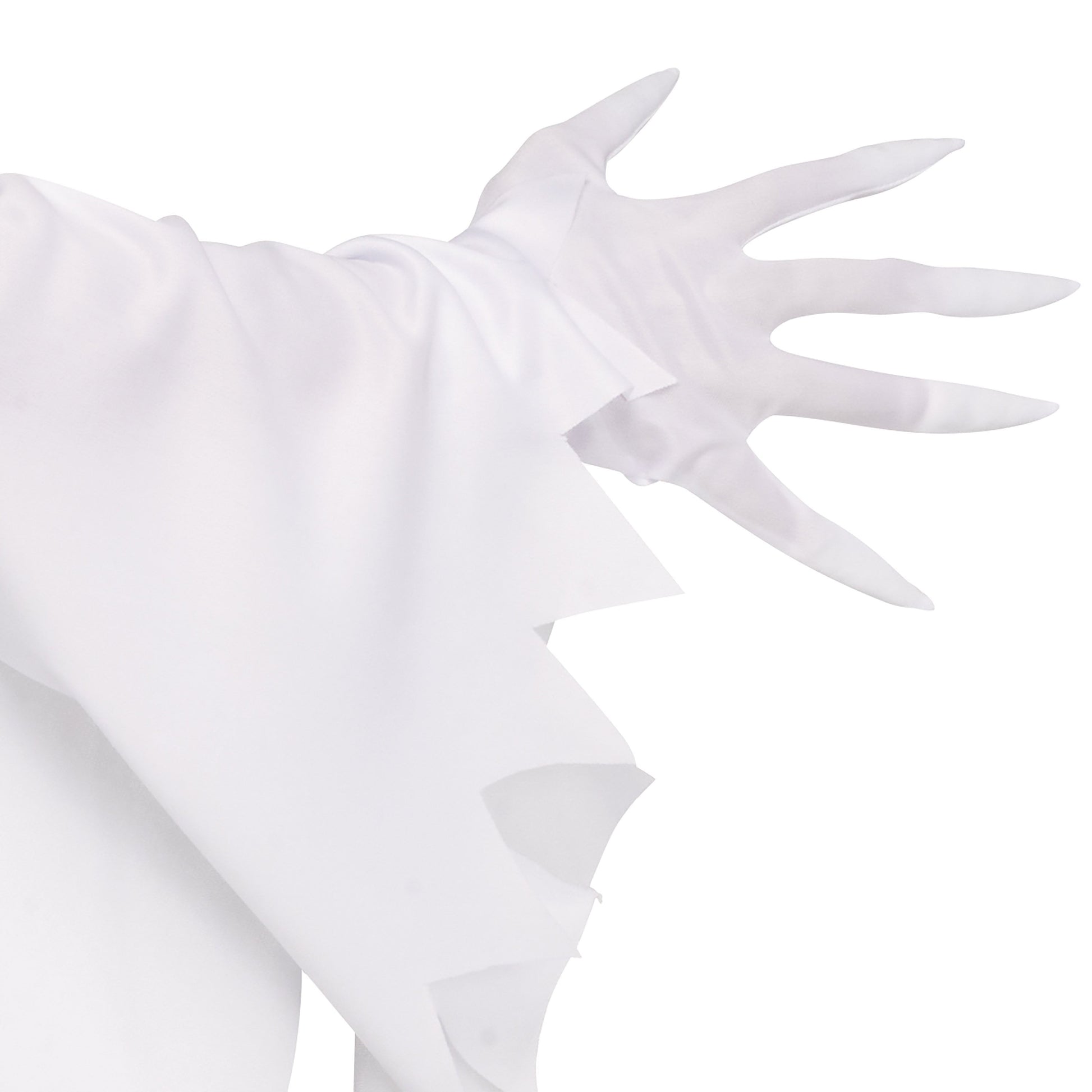 Disfraz de Fantasma Banshee para Niños – Túnica Blanca con Capucha y Manto Aterrador