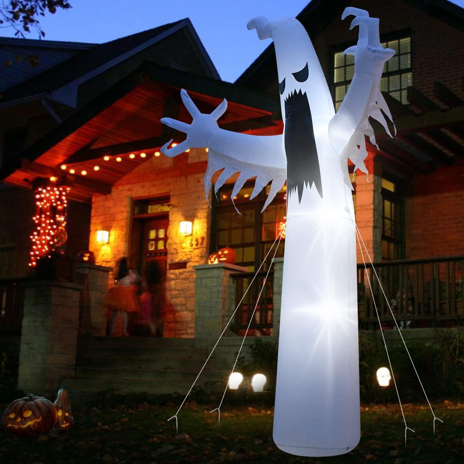Inflable Fantasma Gigante 12FT – Decoración de Halloween para Exteriores