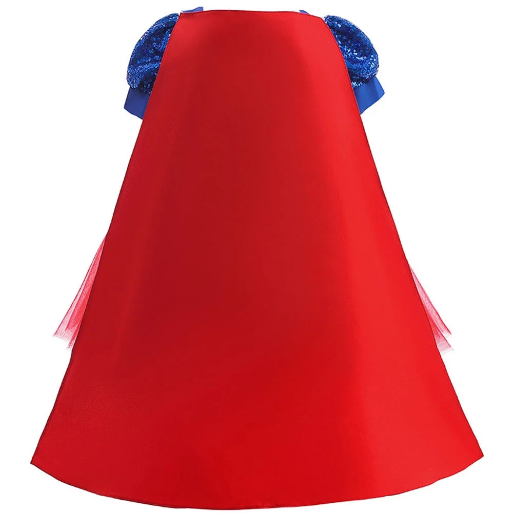Disfraz Infantil de Superheroína – Vestido Brillante con Capa para Niñas | Ideal para Halloween o Fiestas de Disfraces