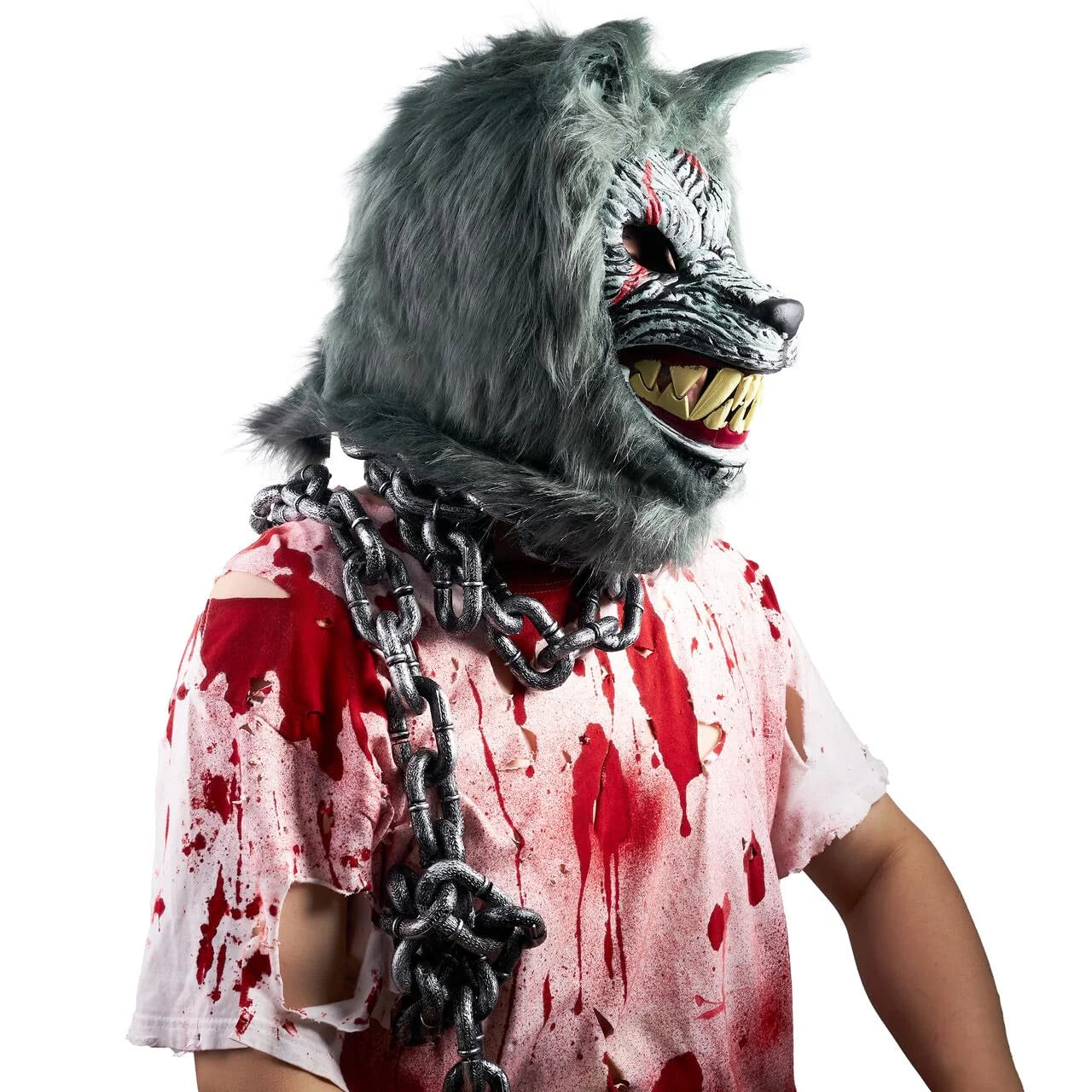 Máscara Realista de Hombre Lobo – Látex Completo para Halloween, Cosplay o Fiestas de Terror