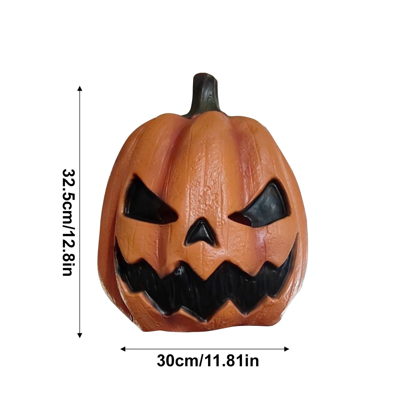 Máscara de Calabaza Terrorífica – Látex Premium Completo para Adultos, Estilo Halloween “Jack O’ Lantern”