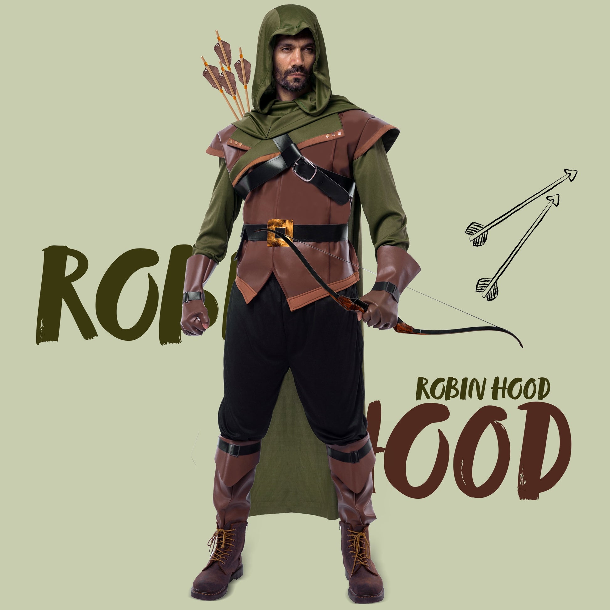 Disfraz de Robin Hood para Hombres – Héroe del Bosque Medieval
