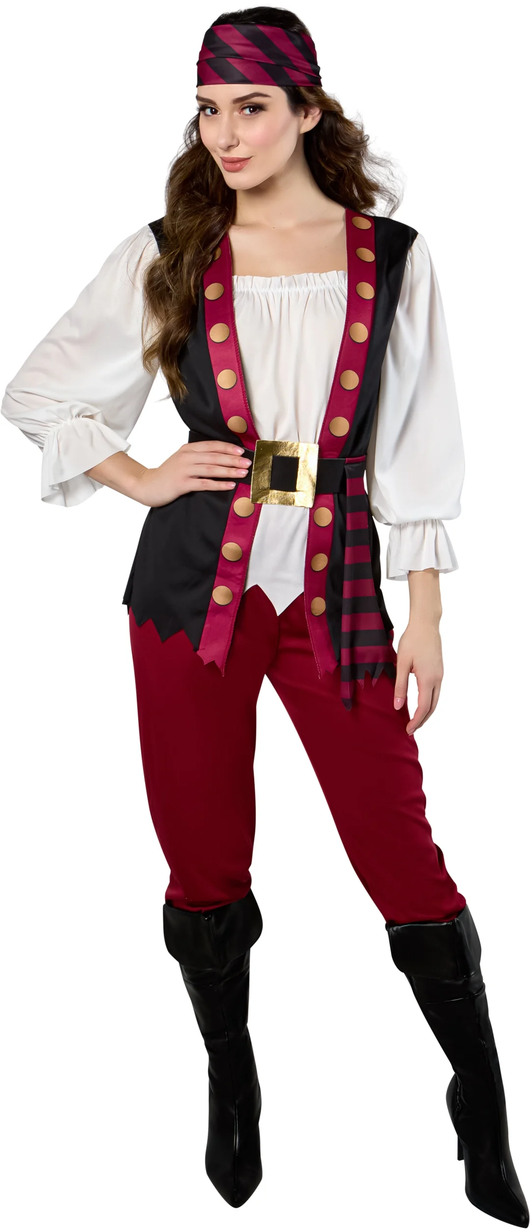 Disfraz de Pirata Elegante para Adultos – Aventurera del Mar Caribe