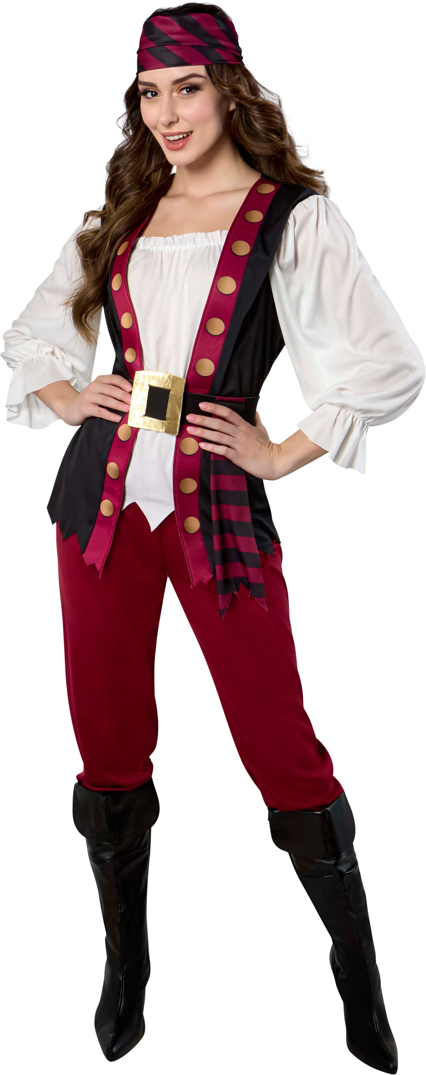 Disfraz de Pirata Elegante para Adultos – Aventurera del Mar Caribe