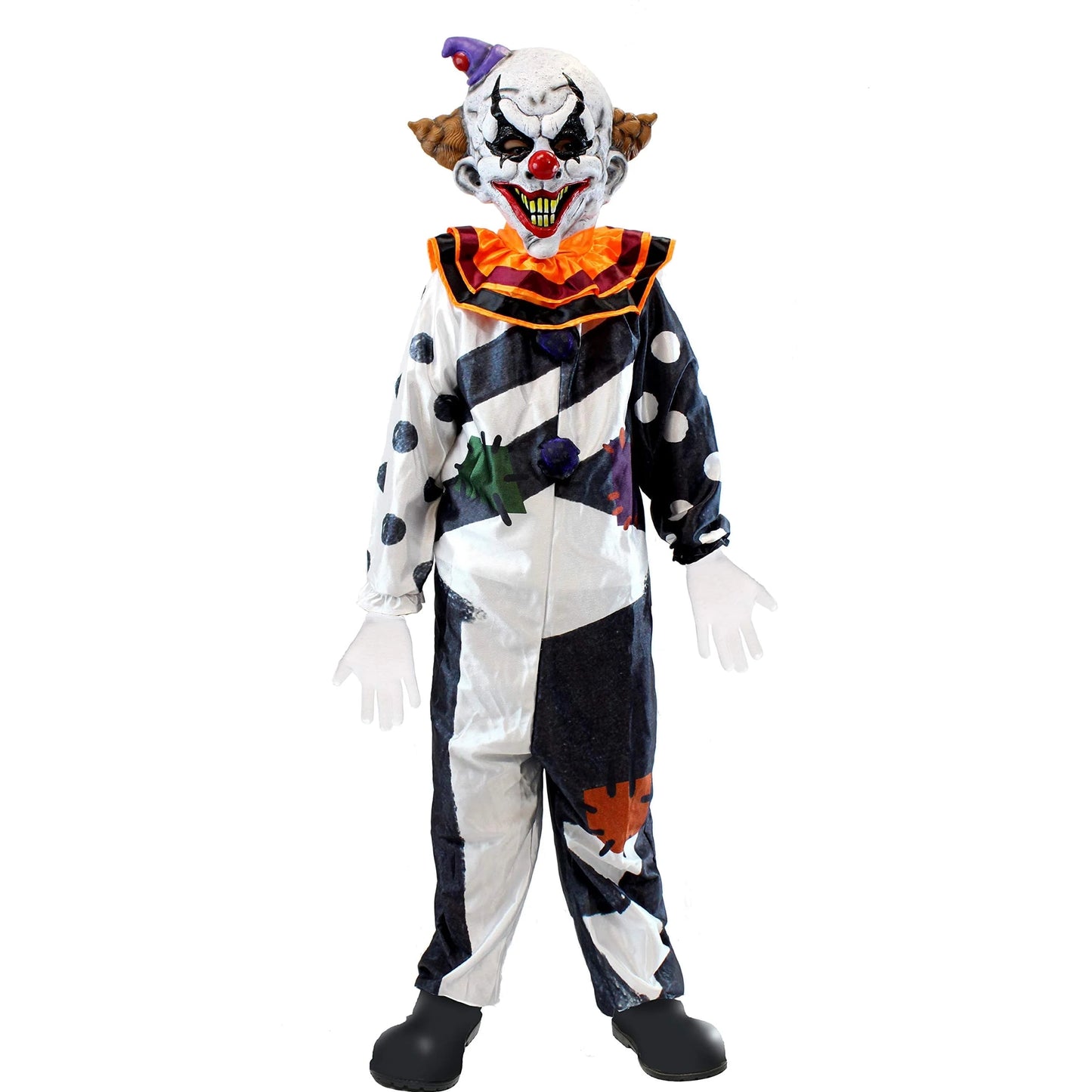 Disfraz de Payaso Aterrador para Niño – Traje Completo de Halloween con Máscara y Detalles Realistas