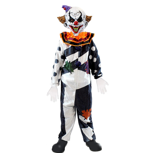 Disfraz de Payaso Aterrador para Niño – Traje Completo de Halloween con Máscara y Detalles Realistas