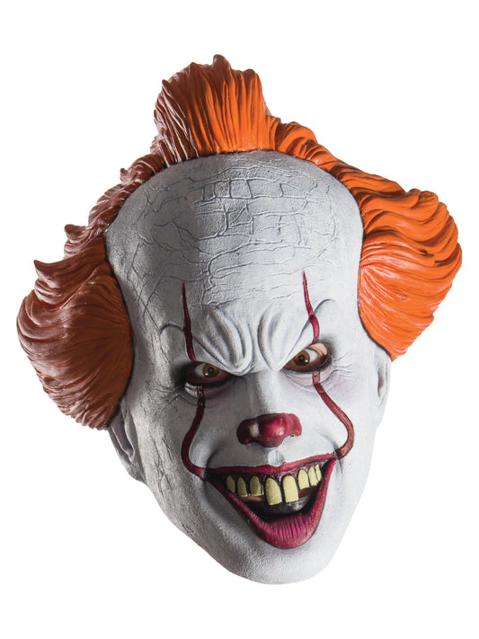 Máscara de Pennywise 3/4 para Adulto – Terror Realista de “It” 🎈