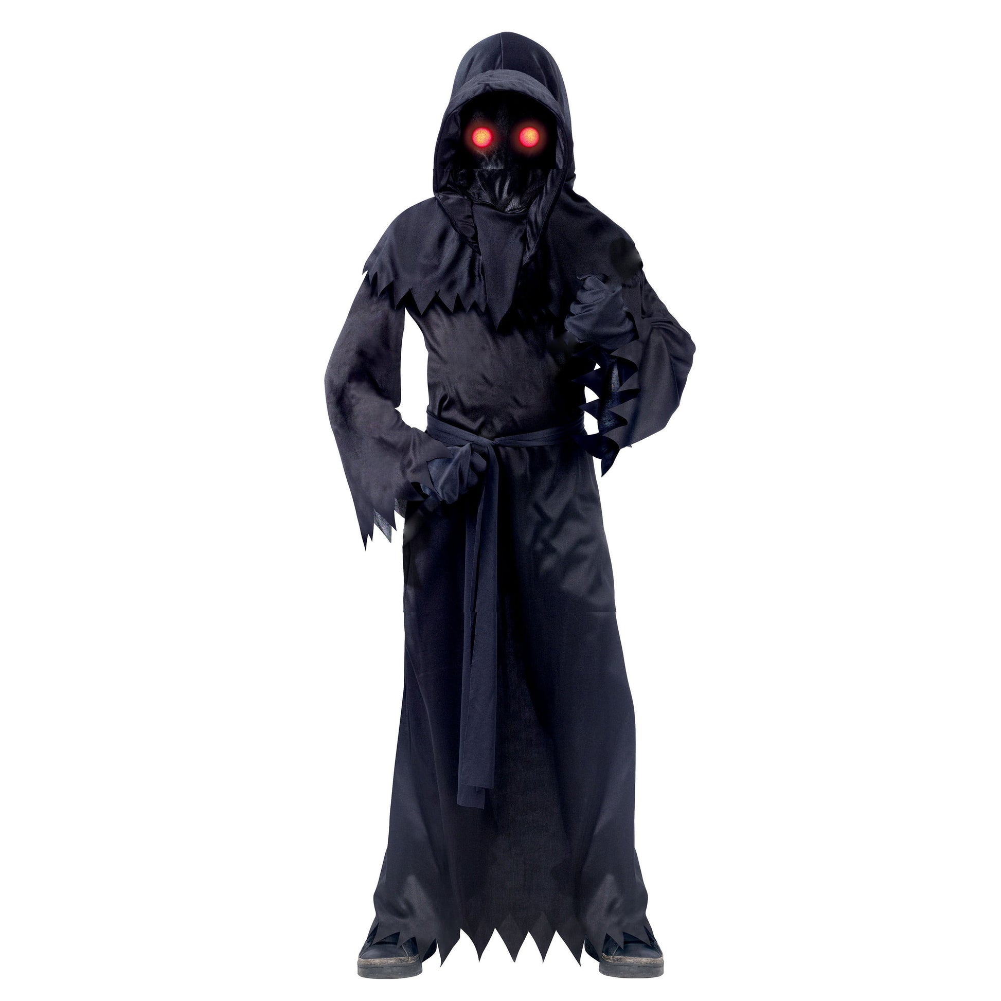 Disfraz de Fantasma Encapuchado para Niño – Traje de Espectro Oscuro con Capa y Capucha