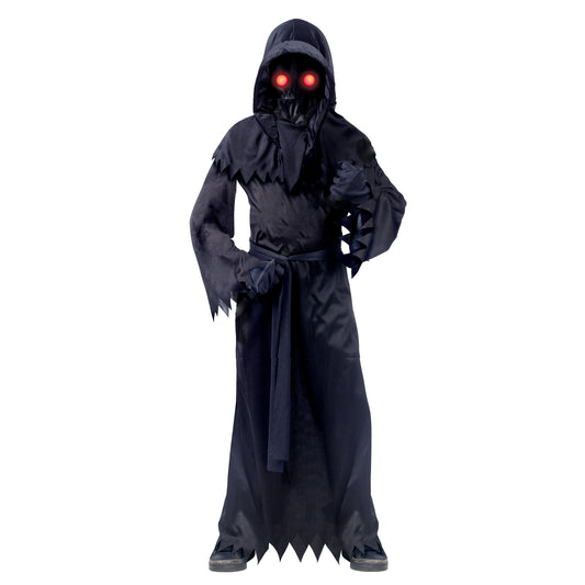 Disfraz de Fantasma Encapuchado para Niño – Traje de Espectro Oscuro con Capa y Capucha