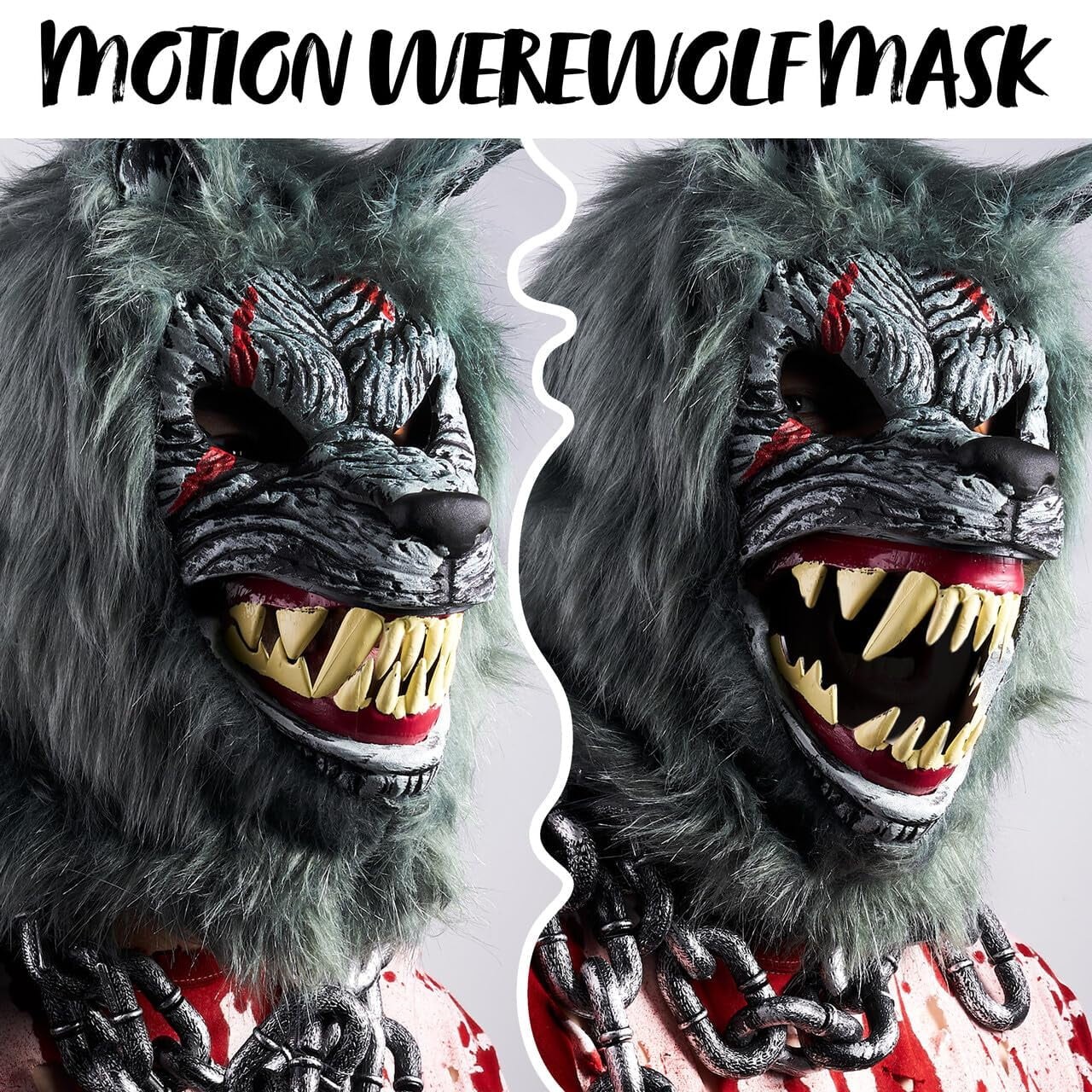 Máscara Realista de Hombre Lobo – Látex Completo para Halloween, Cosplay o Fiestas de Terror