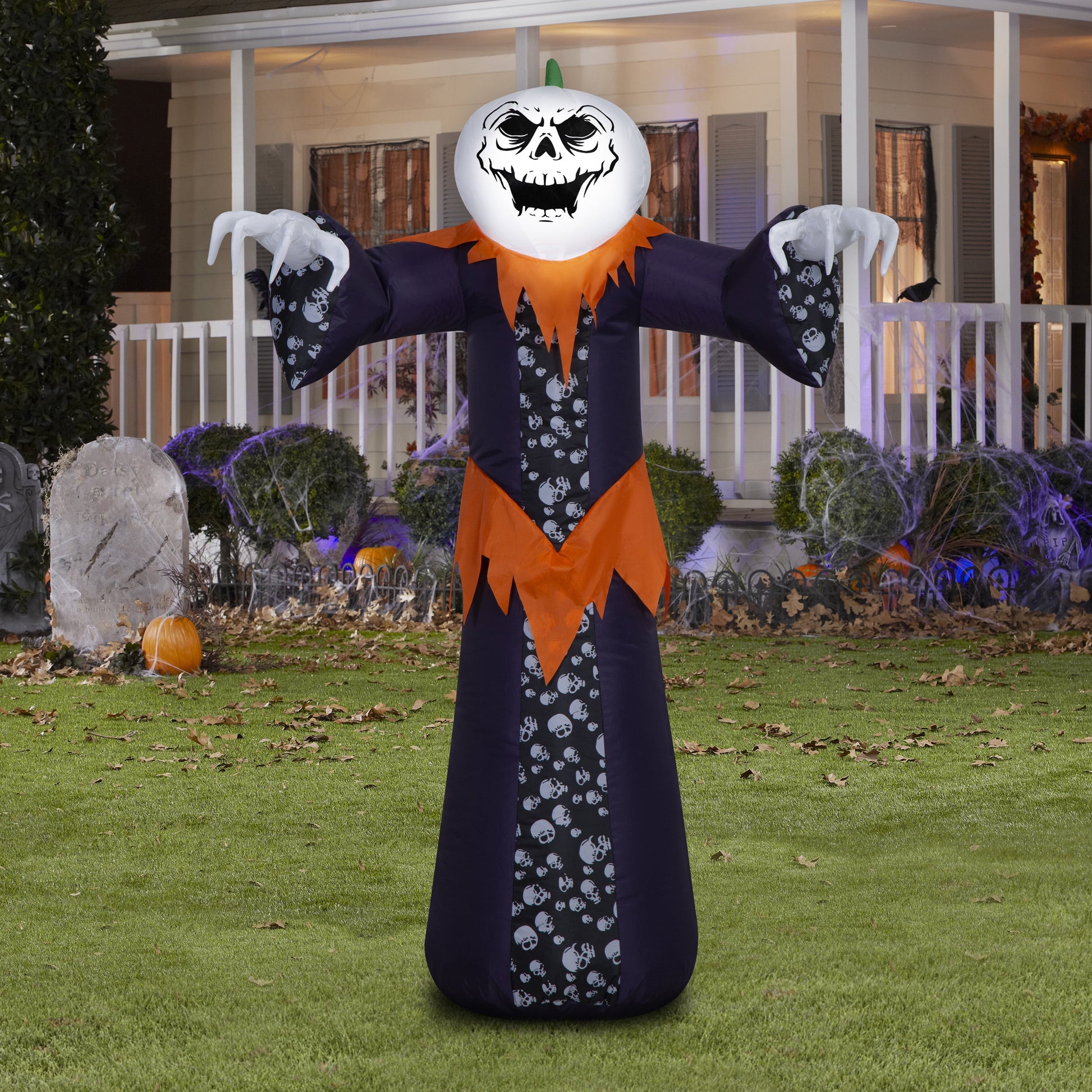 Inflable Halloween Segador con Calabaza 1.2 m – Decoración Exterior Iluminada