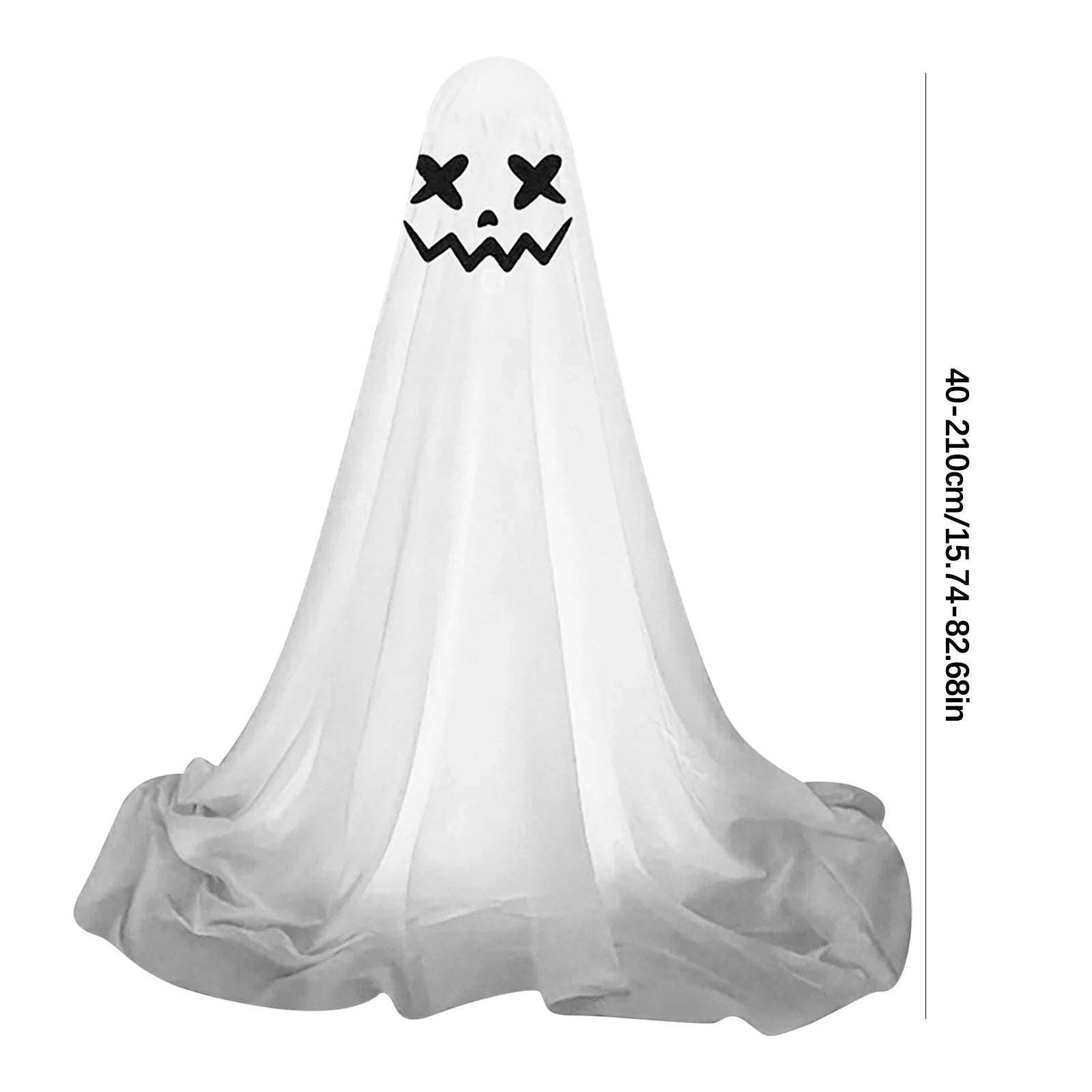Fantasma Luminoso LED con Poste Extensible – Decoración de Halloween Interior y Exterior