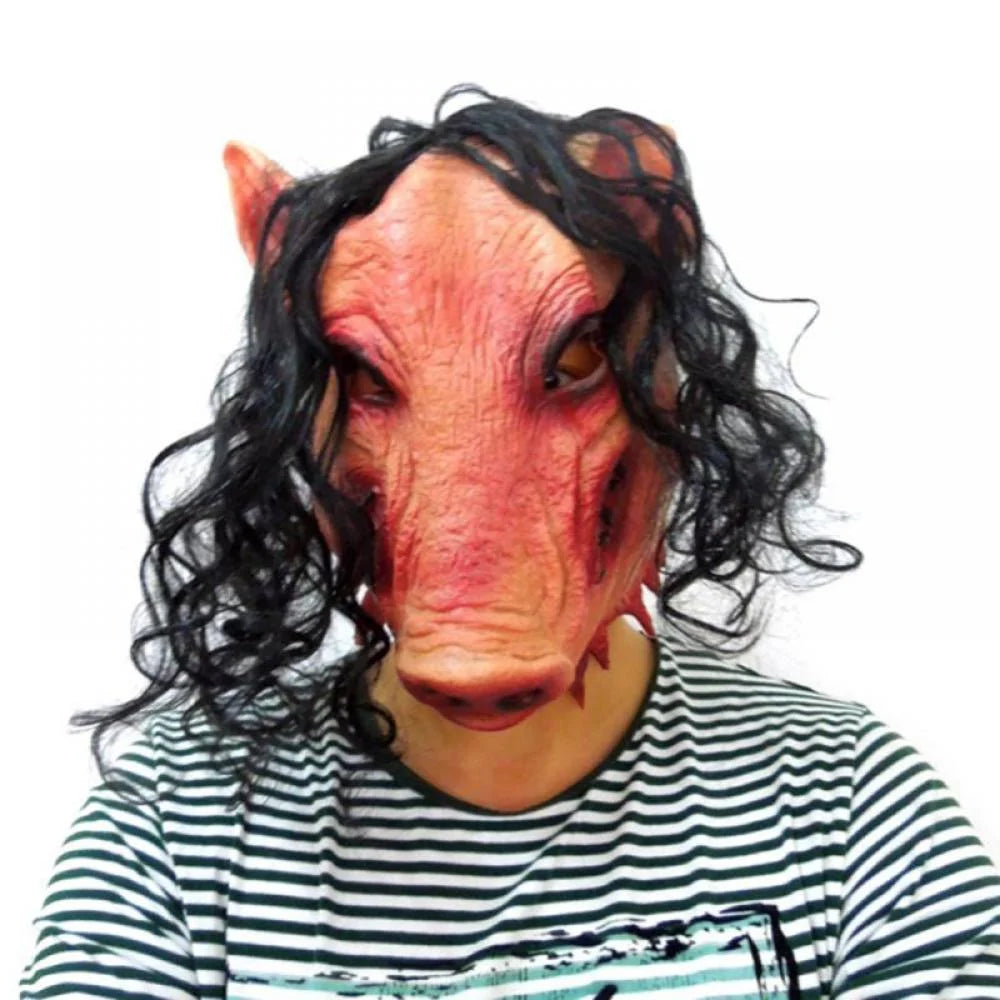 Máscara de Cerdo Sangriento – Látex Realista de Terror para Halloween o Cosplay