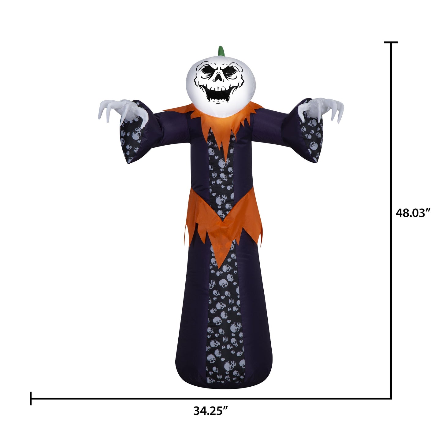 Inflable Halloween Segador con Calabaza 1.2 m – Decoración Exterior Iluminada