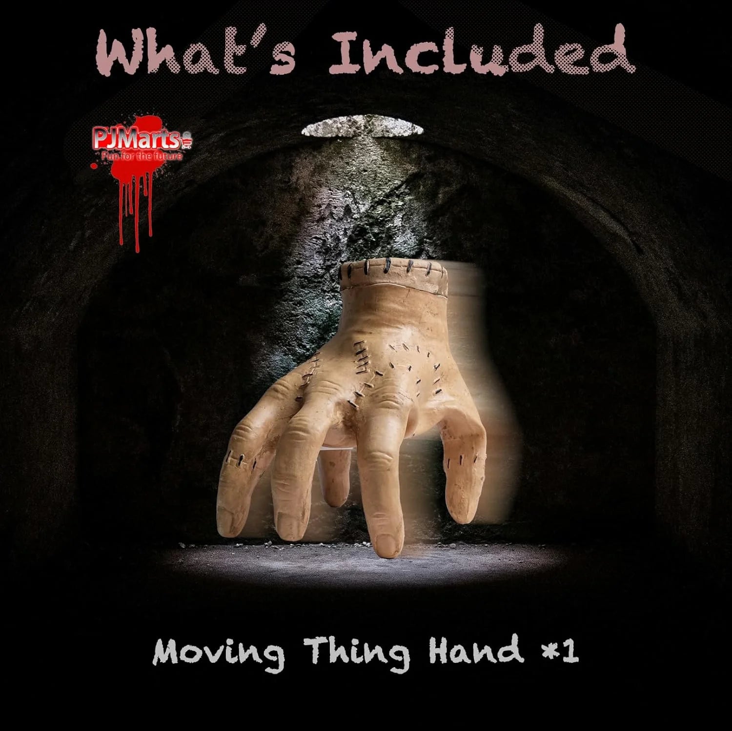 Mano Animatrónica con Sensor de Sonido – Decoración de Halloween con Movimiento y Luz