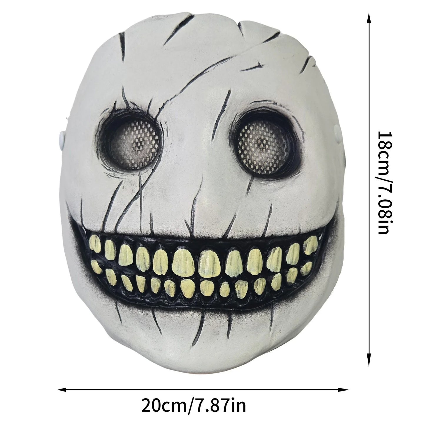 Máscara de Exorcista Realista 7.9" – Terror Psicológico para Halloween