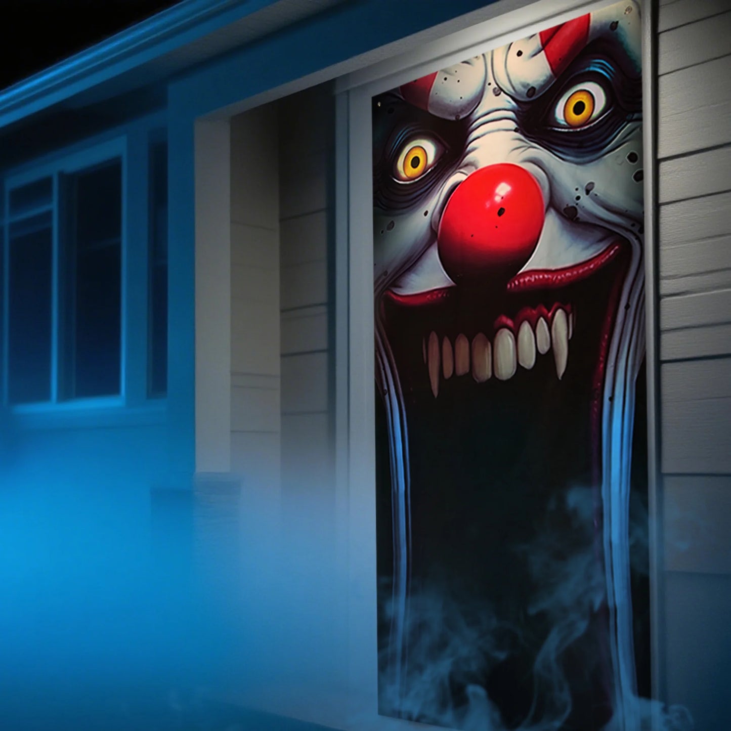 Cortina de Payaso de Terror – Decoración de Puerta o Ventana para Halloween