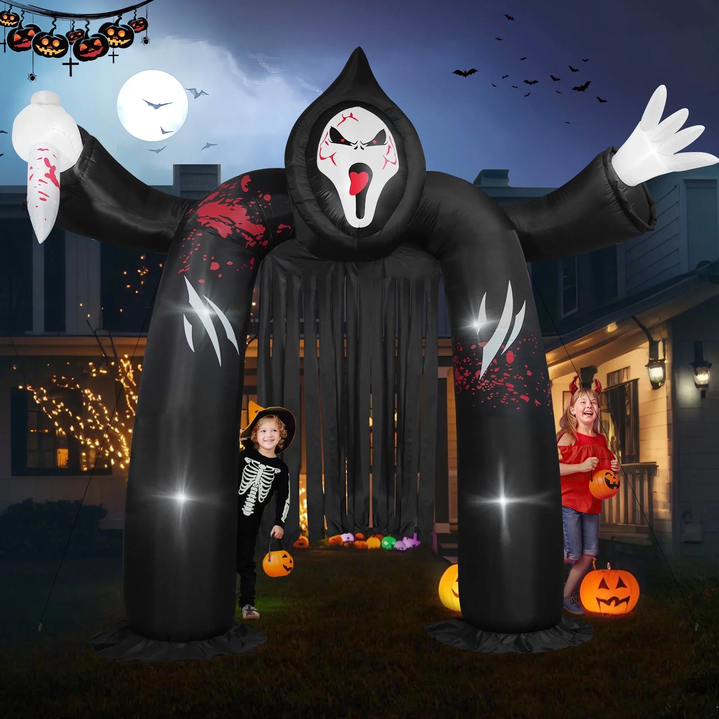 Arco Inflable Castillo Fantasma 10FT – Decoración de Halloween 👻🎃