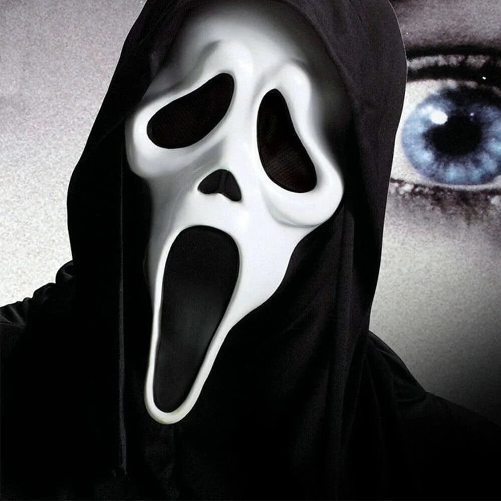 Máscara Ghostface – Clásico de Terror para Halloween y Fiestas de Disfraces