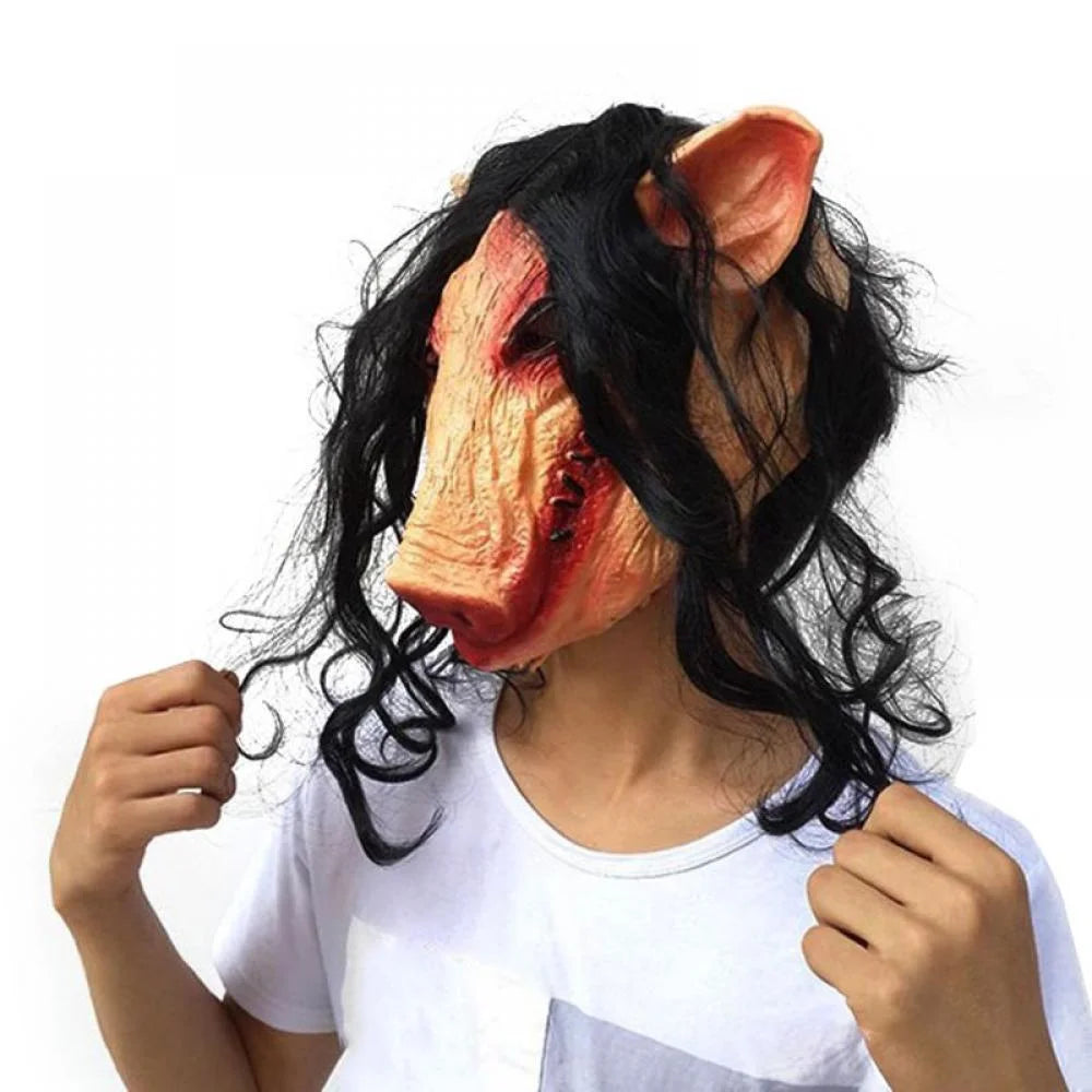 Máscara de Cerdo Sangriento – Látex Realista de Terror para Halloween o Cosplay