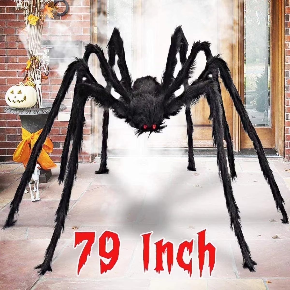 Araña Gigante de Halloween 79” – Decoración de Terror para Exteriores