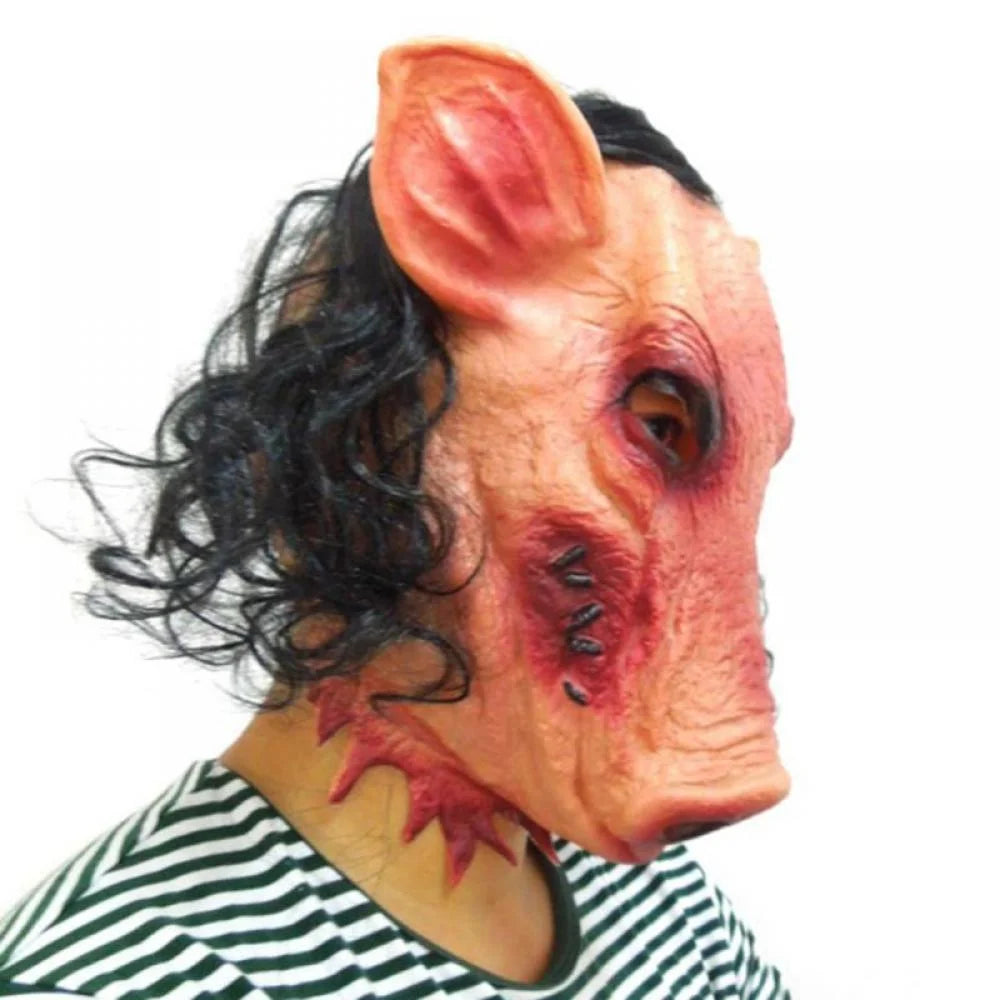 Máscara de Cerdo Sangriento – Látex Realista de Terror para Halloween o Cosplay