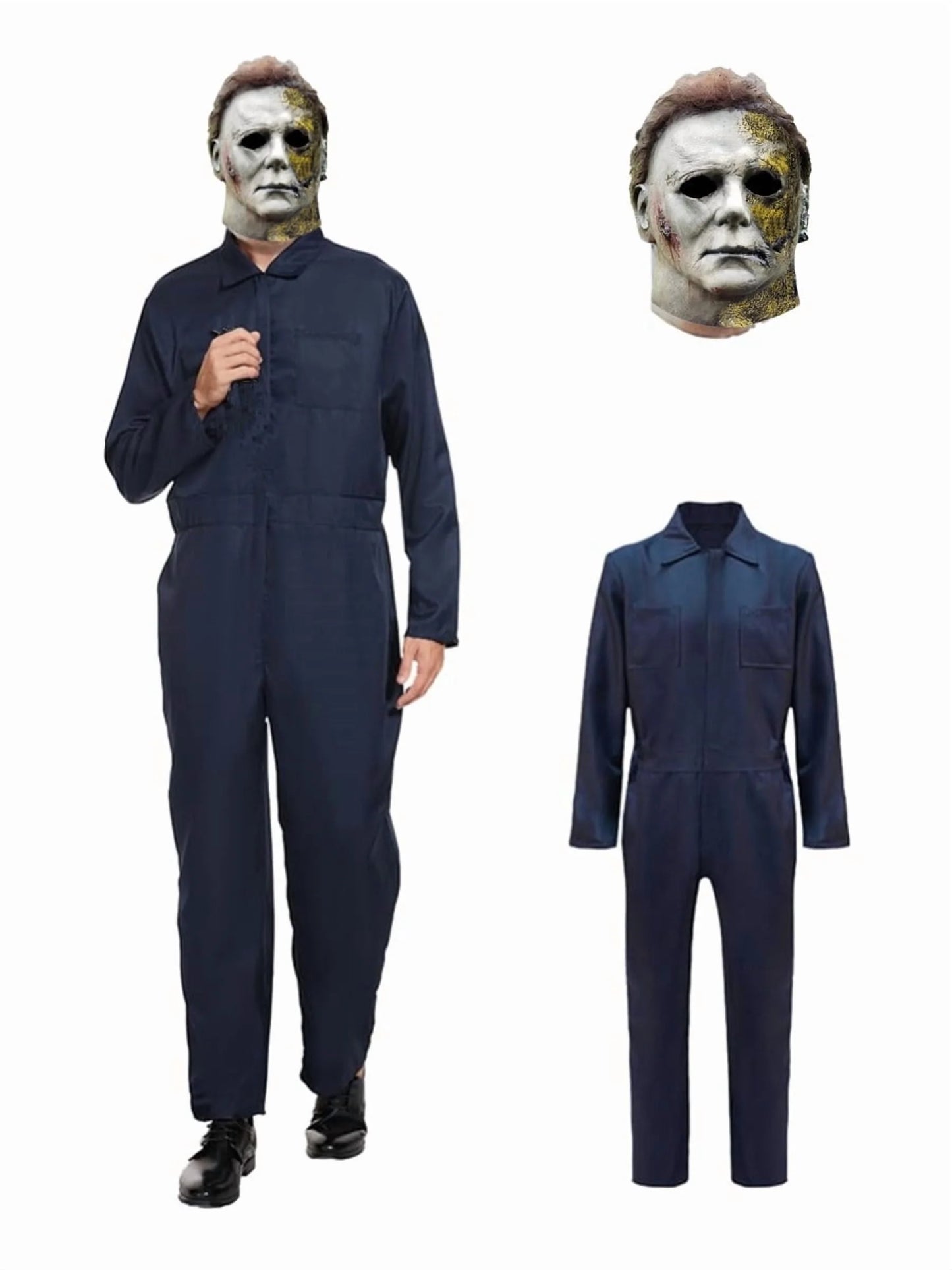 Disfraz de Michael Myers para Adultos – Traje y Máscara de Látex Realista de Halloween