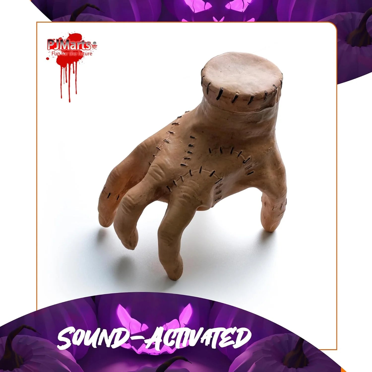 Mano Animatrónica con Sensor de Sonido – Decoración de Halloween con Movimiento y Luz