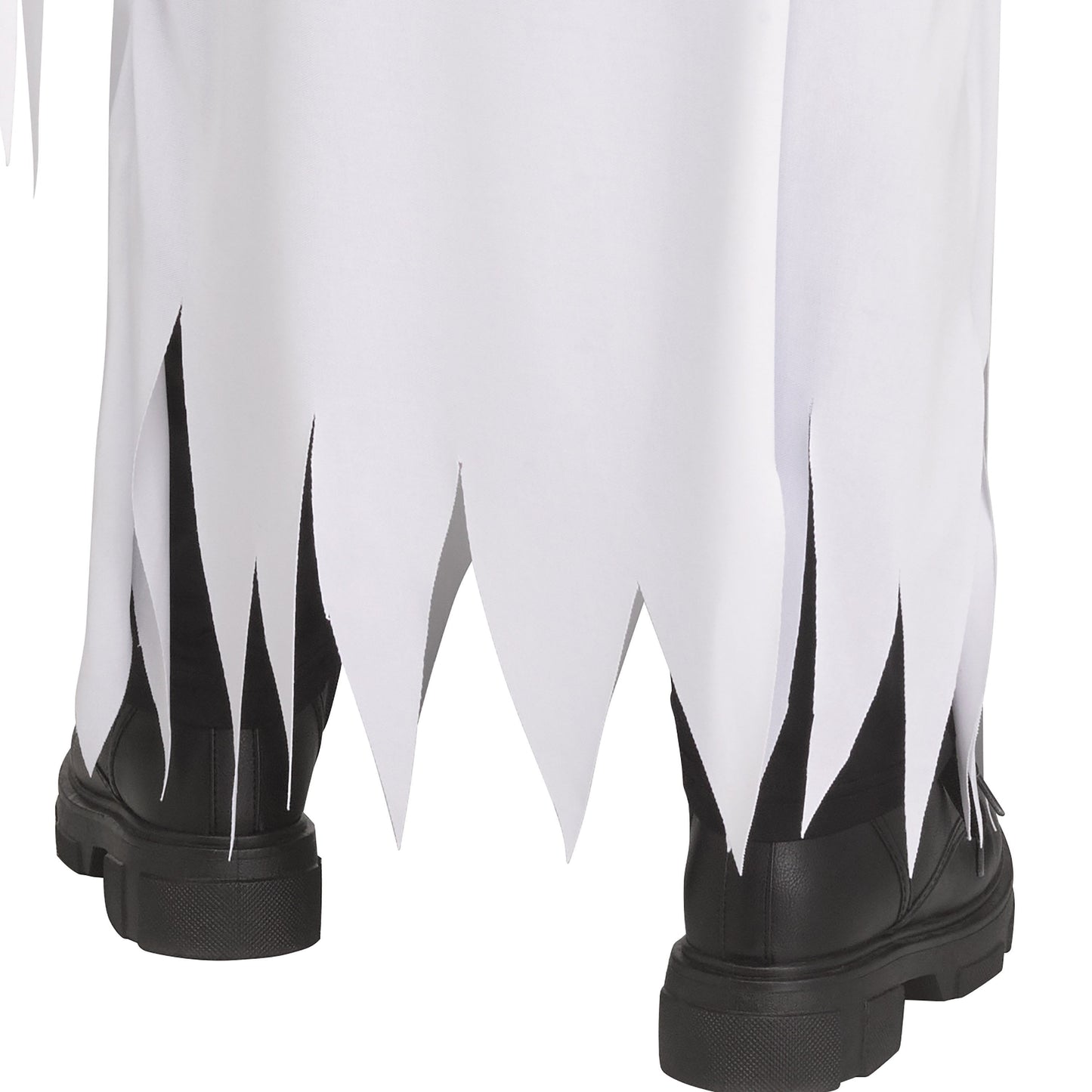 Disfraz de Fantasma Banshee para Niños – Túnica Blanca con Capucha y Manto Aterrador
