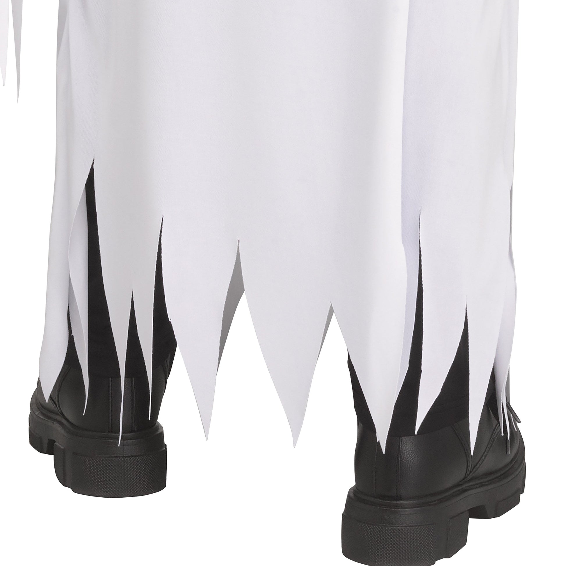 Disfraz de Fantasma Banshee para Niños – Túnica Blanca con Capucha y Manto Aterrador